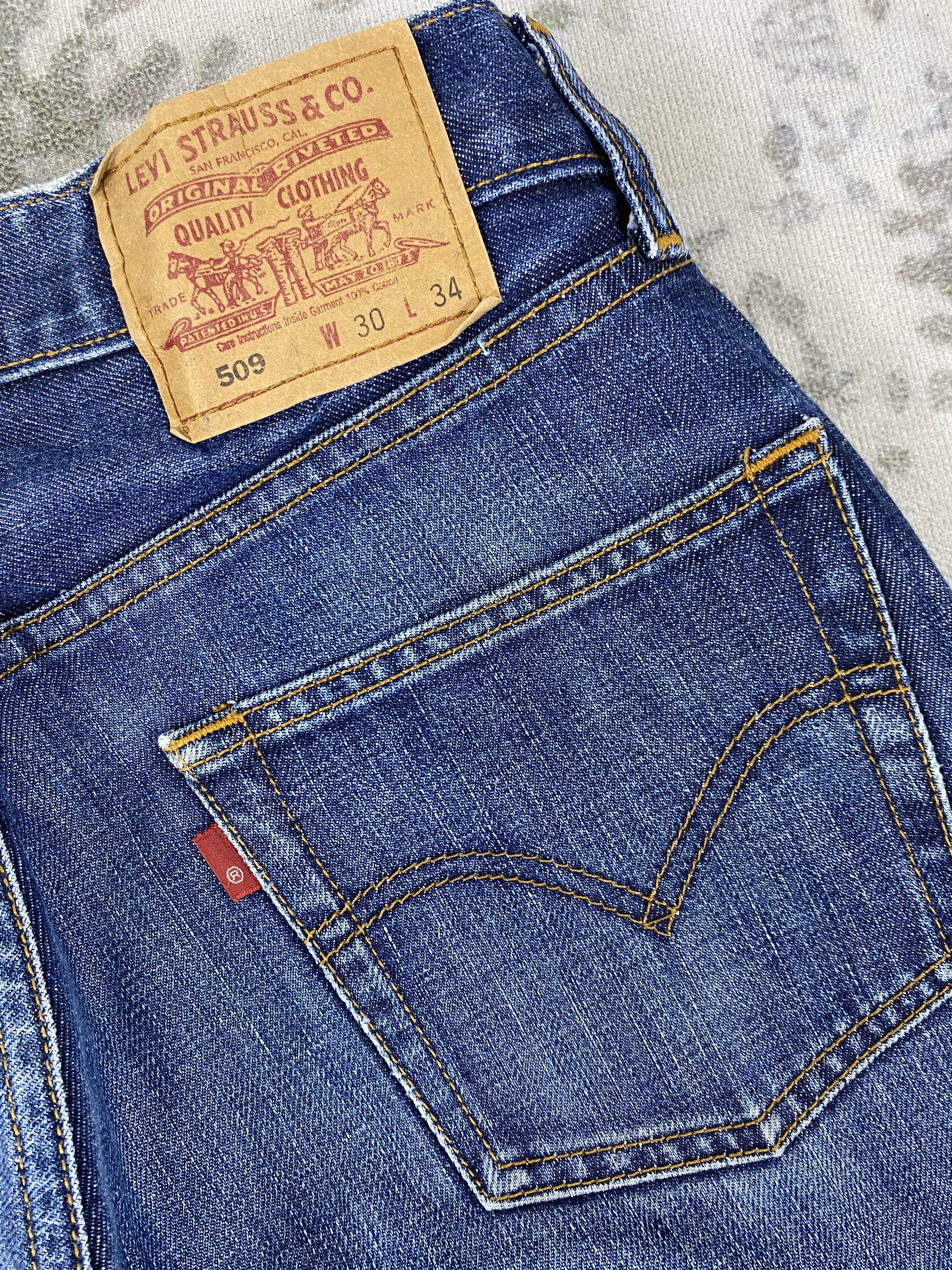 Levi's Distressed Blue Vintage Levi's 509 Jeans 30x30 Denim- JN3599 Size US 30 / EU 46 - 12 Thumbnail