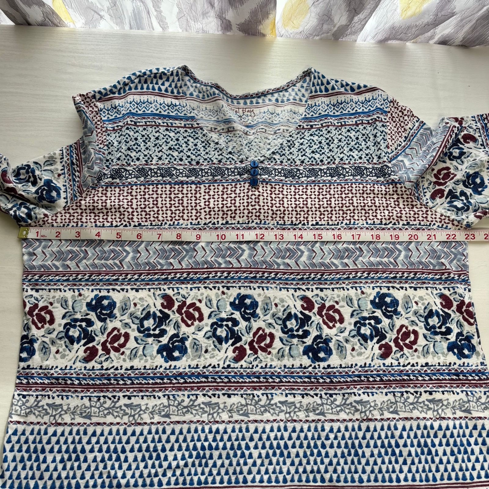 Other Coral Bay Boho 3/4 Sleeve Top Size XL Size XL / US 12-14 / IT 48-50 - 5 Thumbnail