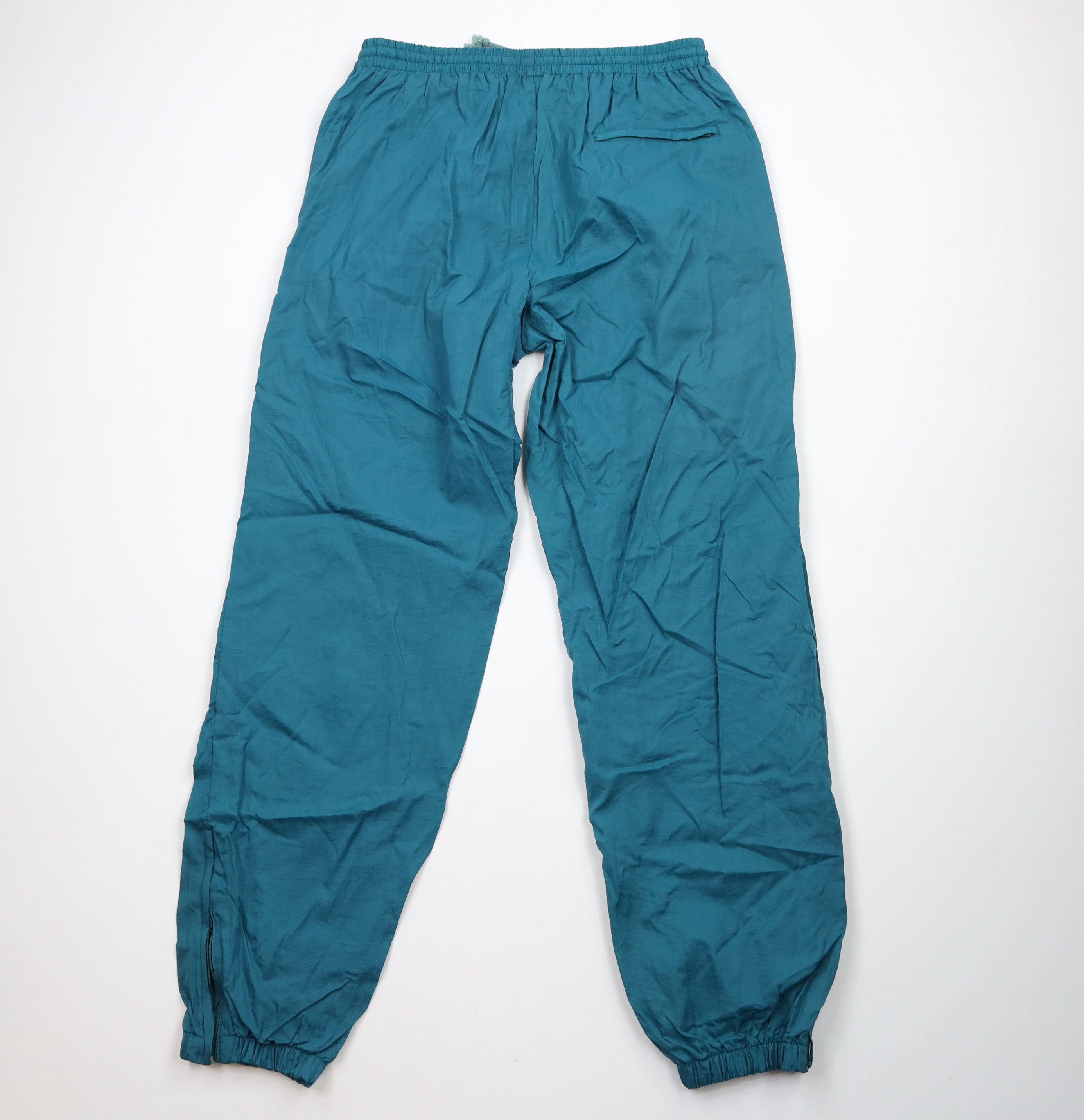 Vintage Vintage 90s Streetwear Lined Windbreaker Joggers Pants Teal Size US 36 / EU 52 - 10 Thumbnail