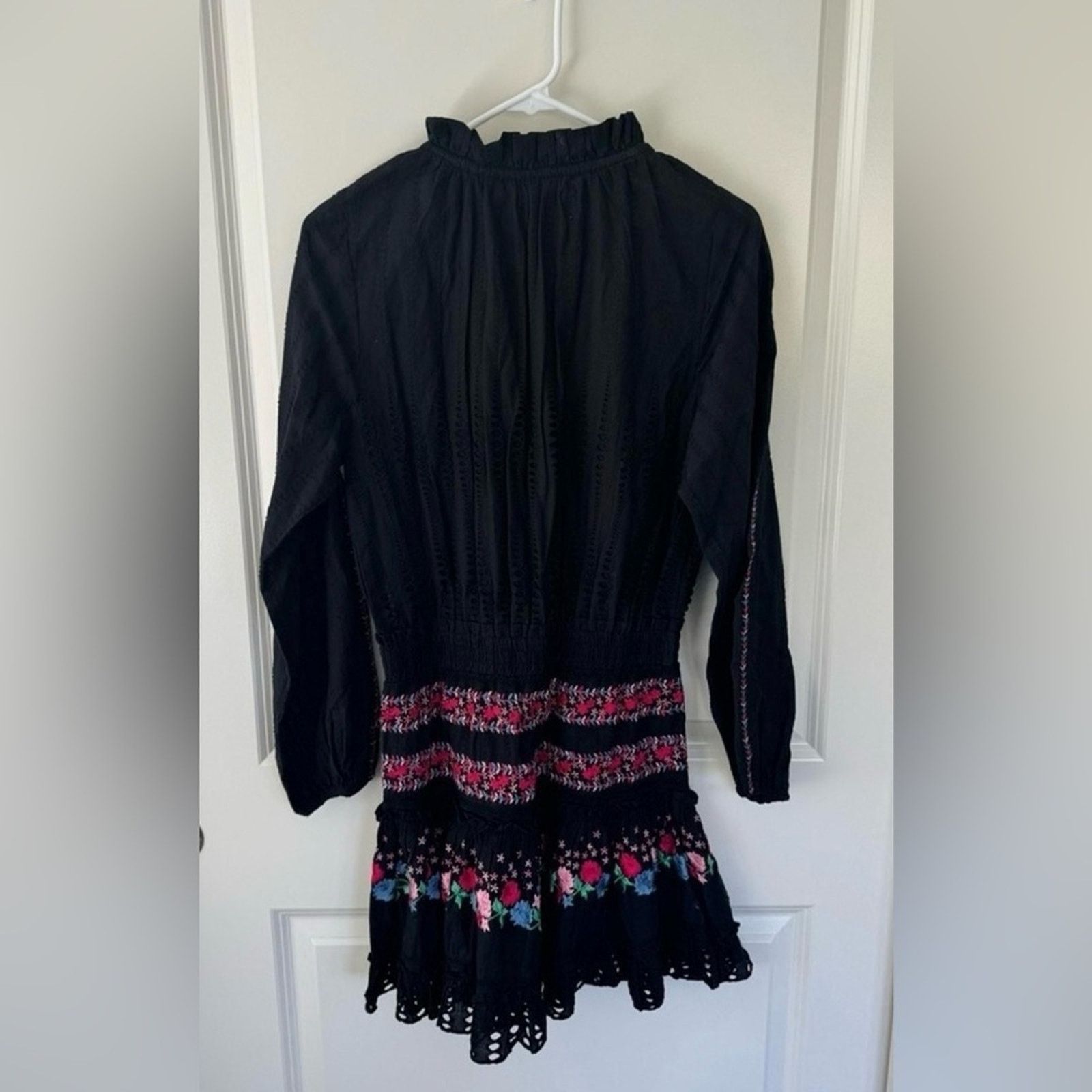 MISA Los Angeles NWT Misa Los Angeles $396 Black Ruffled Mini Dress Size XS Size XS / US 0-2 / IT 36-38 - 3 Thumbnail