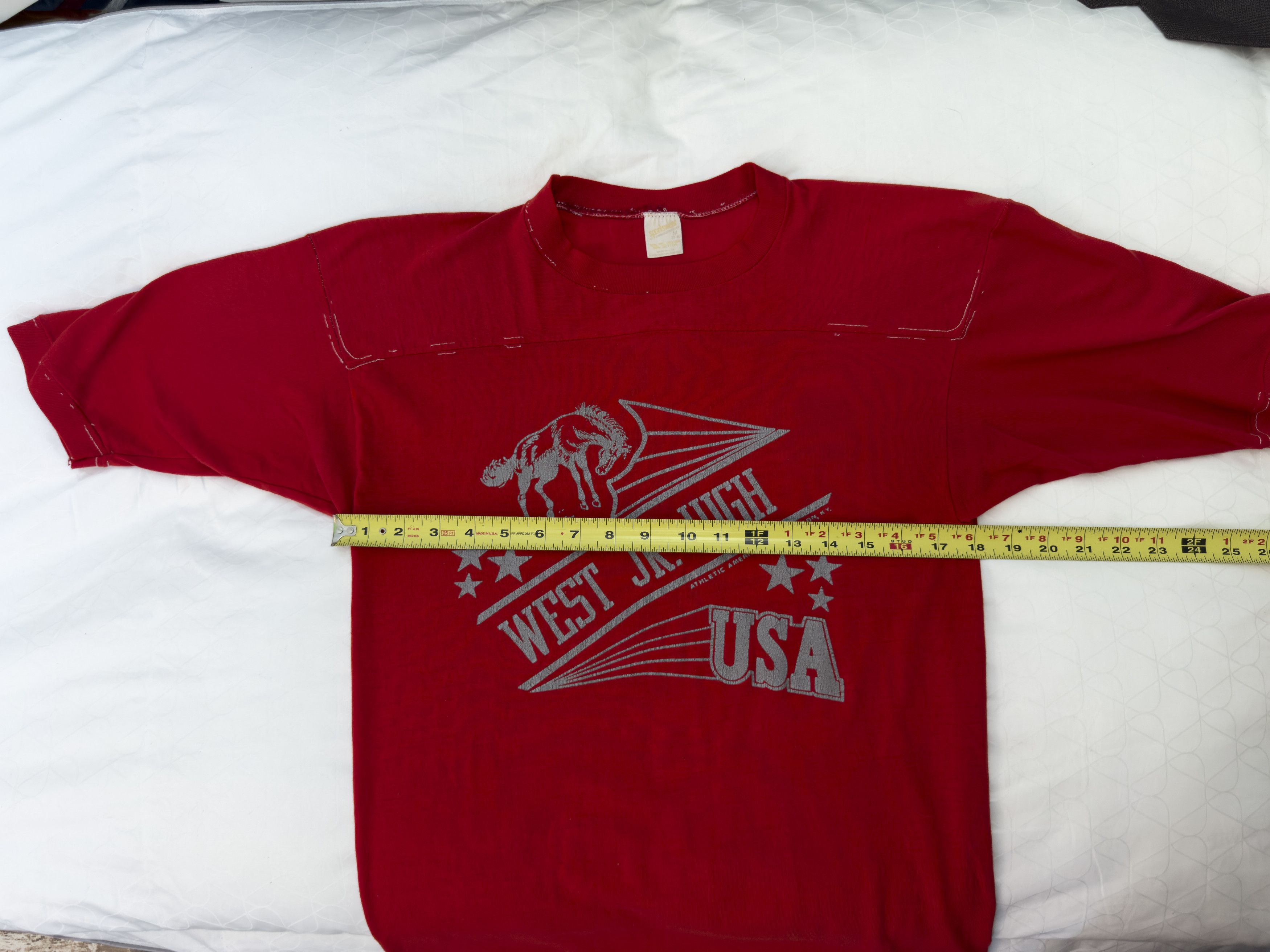 Other Vintage Sportswear West Jr. High USA Graphic T-Shirt Size US M / EU 48-50 / 2 - 7 Thumbnail