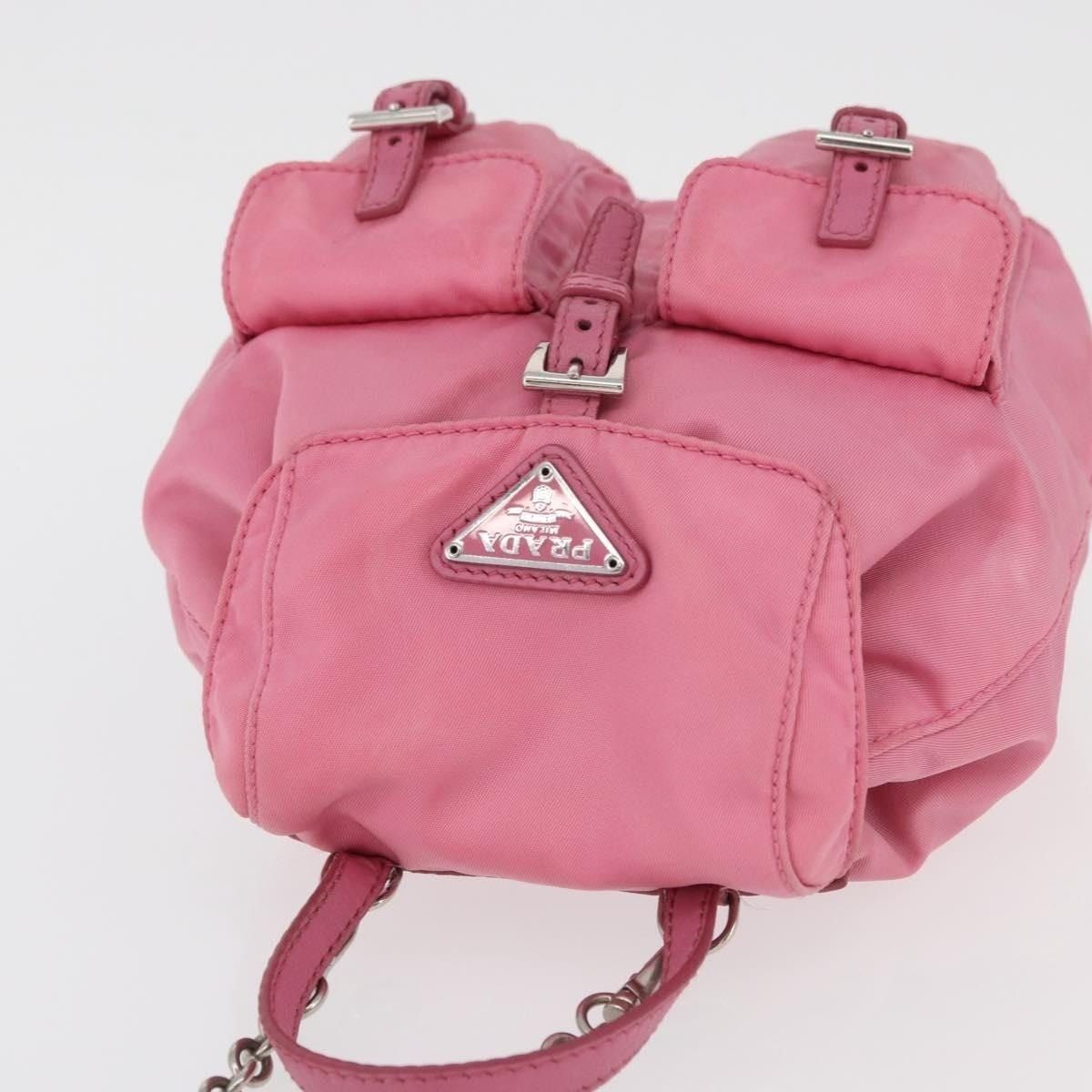 Prada Prada Nylon Chain Shoulder Bag Pink Size ONE SIZE - 4 Thumbnail