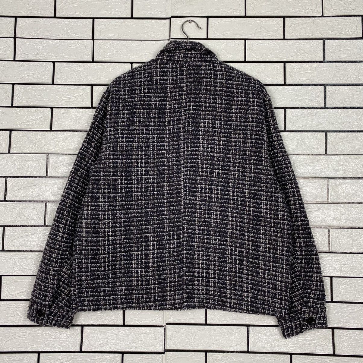 Japanese Brand Vintage Bomber Jacket Knit Design H&M Wool Issey Miyake Size US L / EU 52-54 / 3 - 9 Thumbnail