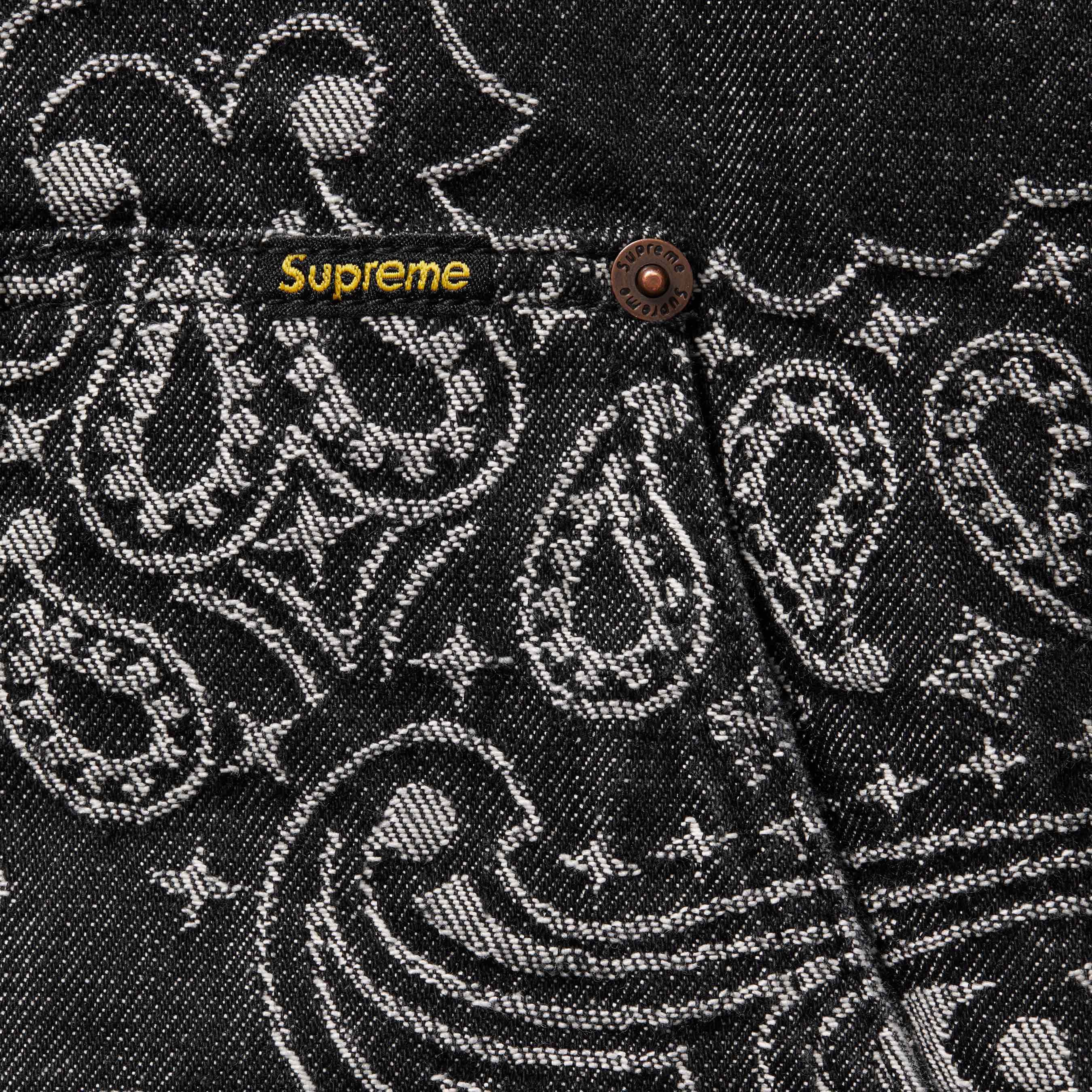 Supreme Bandana Jacquard Denim Hooded Work Jacket