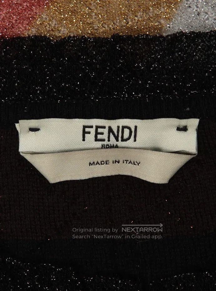 Fendi Fendi Lurex Dress with Classic Striped Design, Wool Blende Size XS / US 0-2 / IT 36-38 - 7 Thumbnail