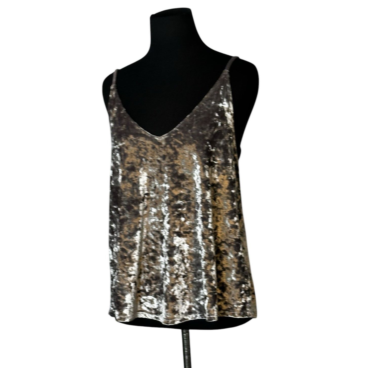 American Eagle Outfitters American Eagle silver crushed velvet tank top cami size M Size M / US 6-8 / IT 42-44 - 11 Thumbnail