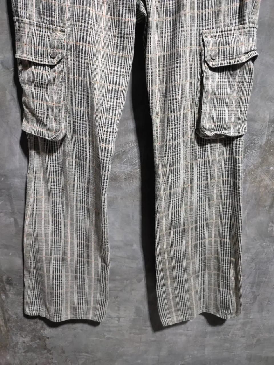 Other Unknown Japanese Checker Cargo Flared Pants Size US 28 / EU 44 - 7 Thumbnail