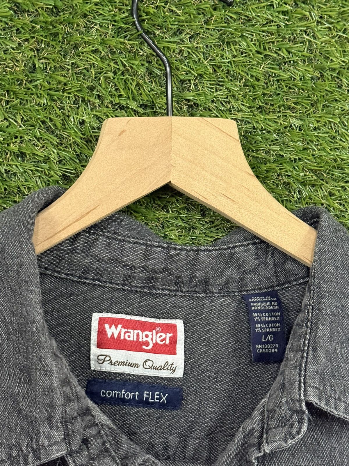 Wrangler Wrangler Black / Dark Grey Denim Jean Cowboy Shirt Large Size US L / EU 52-54 / 3 - 4 Thumbnail