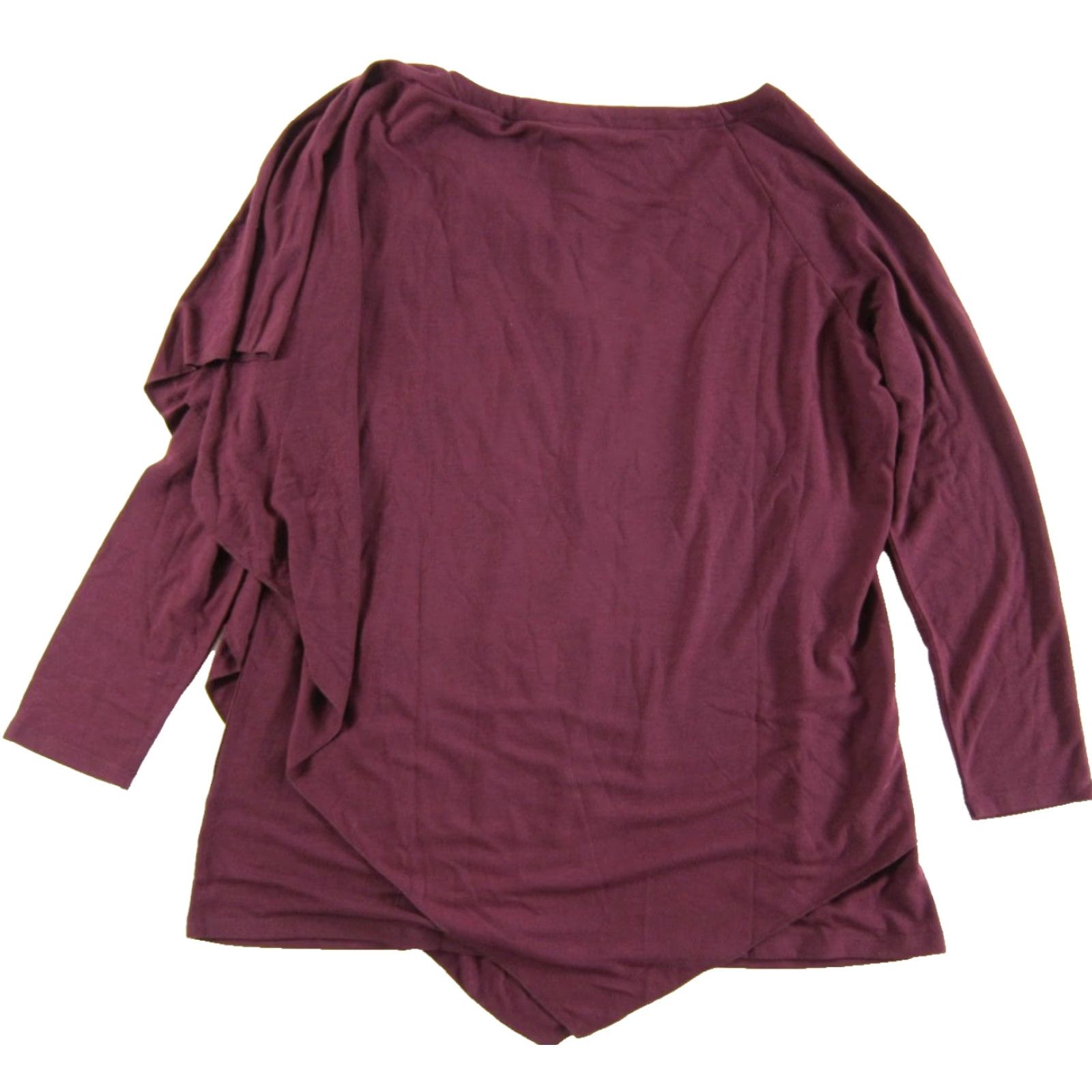 Soft Surroundings NWT Soft Surroundings Madeline Purple Wine Jersey Stretch Long Sleeve Tunic XL Size XL / US 12-14 / IT 48-50 - 2 Thumbnail
