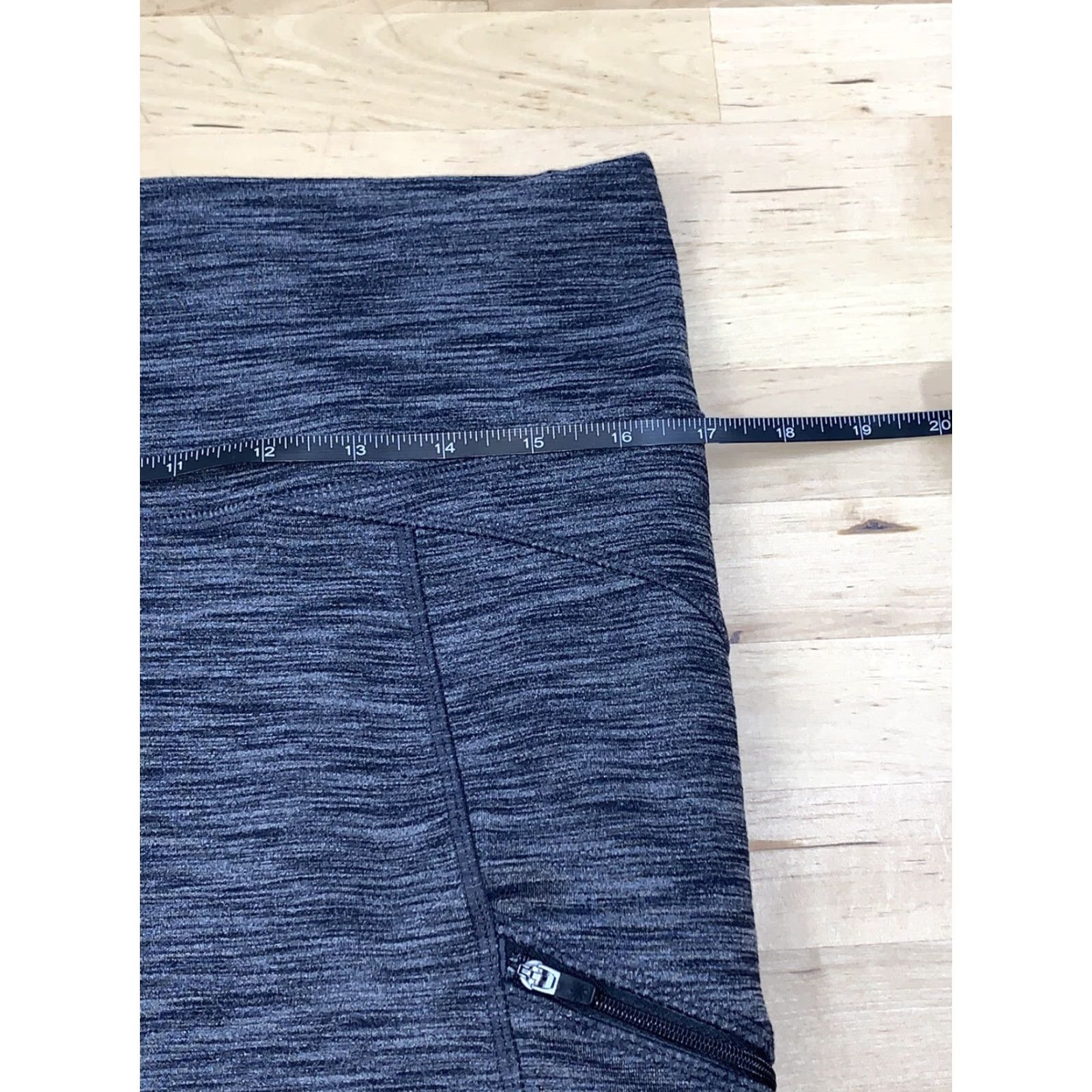 Athleta Athleta Leggings L Gray Pockets Zipper Workout Gym Outdoor Women Size 36" / US 14 / IT 50 - 7 Thumbnail