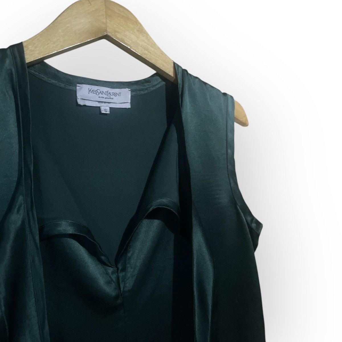 Vintage × Yves Saint Laurent Yves Saint Laurent Blouse Sleeveless Silk Size S / US 4 / IT 40 - 6 Thumbnail