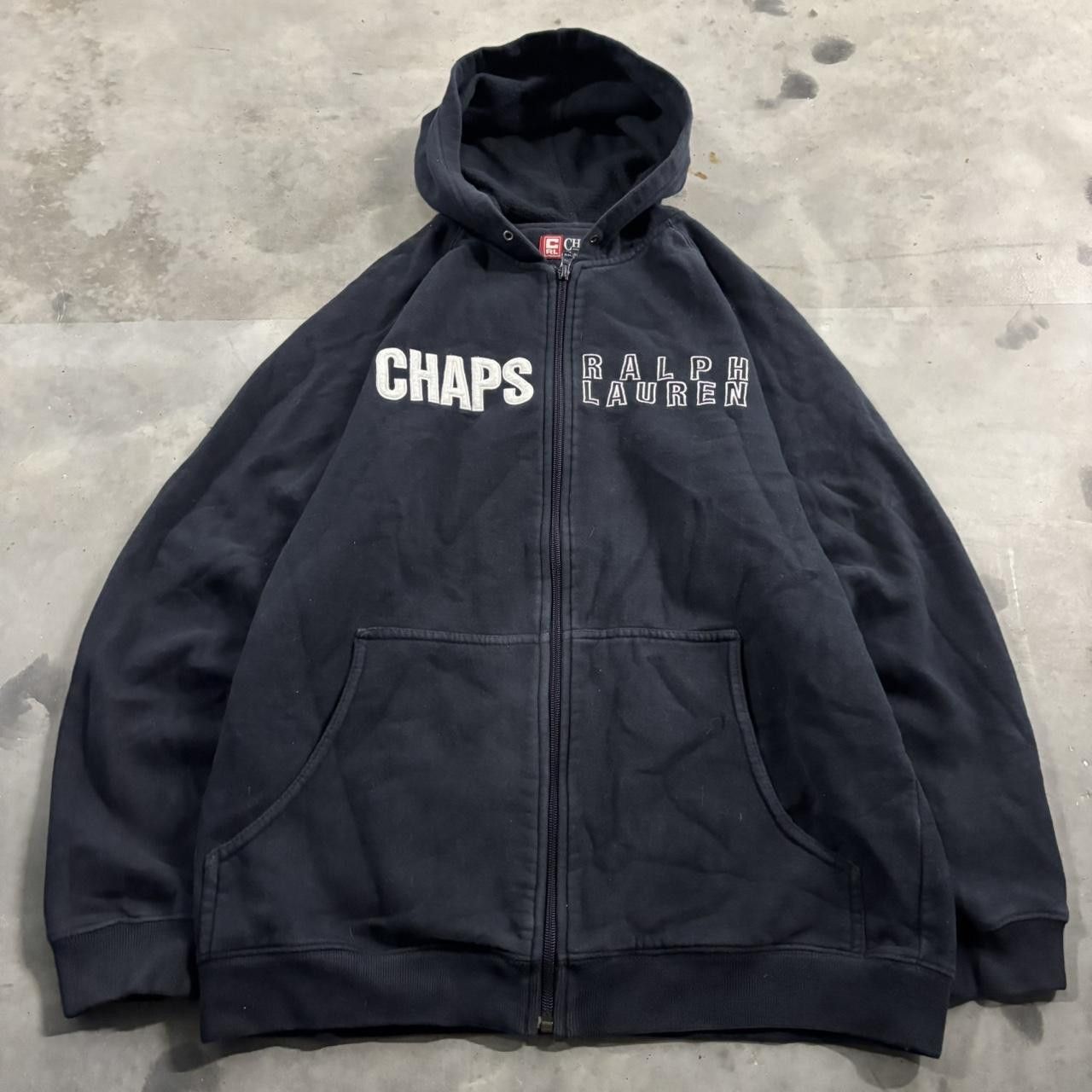 Chaps Ralph Lauren Crazy Vintage Y2K/2000s Navy Blue Chaps Ralph Lauren Streetwear Zip Up Hoodie! Fits M Size US M / EU 48-50 / 2 - 1 Thumbnail