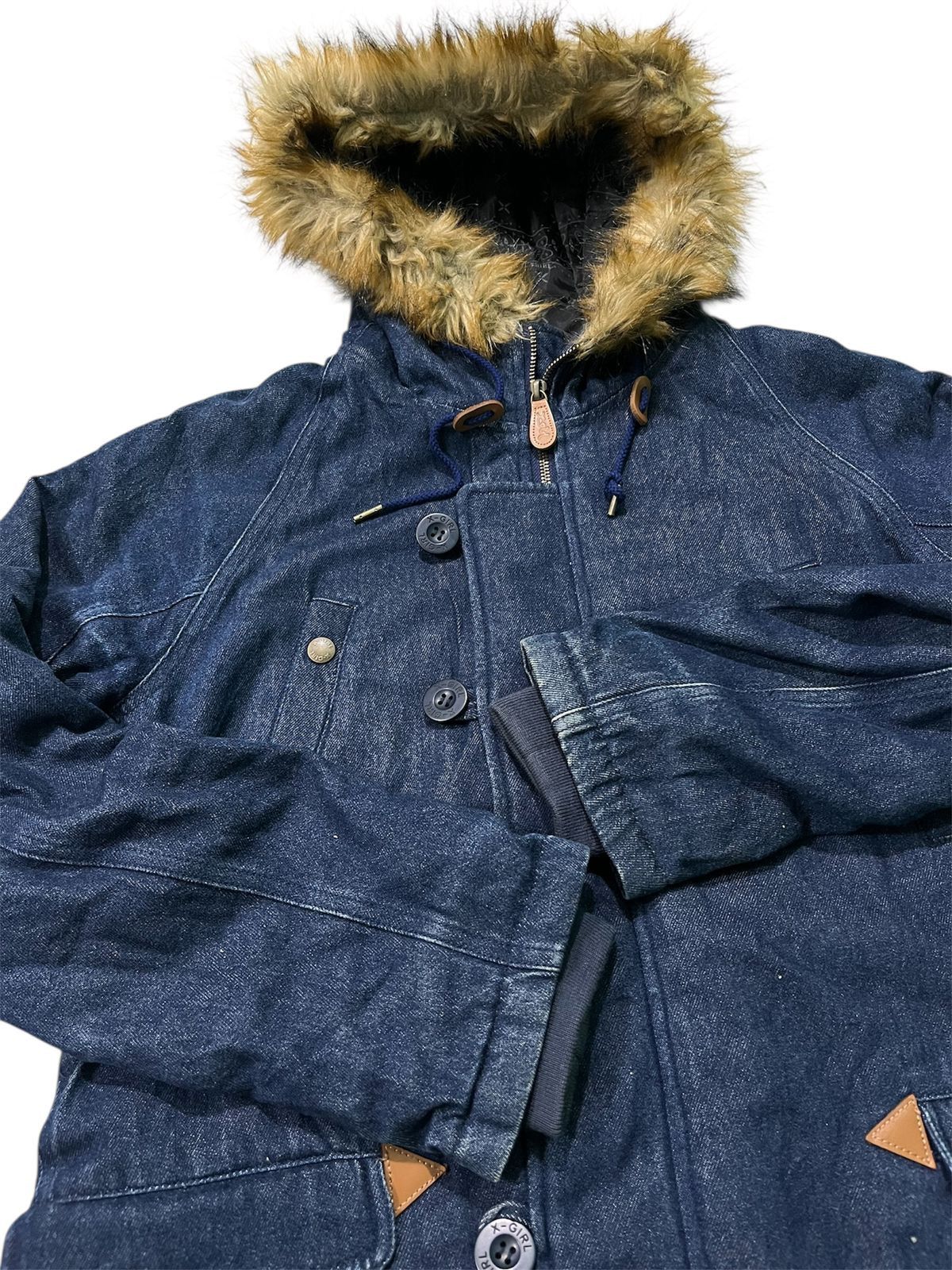 X-Girl X-Girl Fur Denim Fur Parka Jacket Size M / US 6-8 / IT 42-44 - 4 Thumbnail