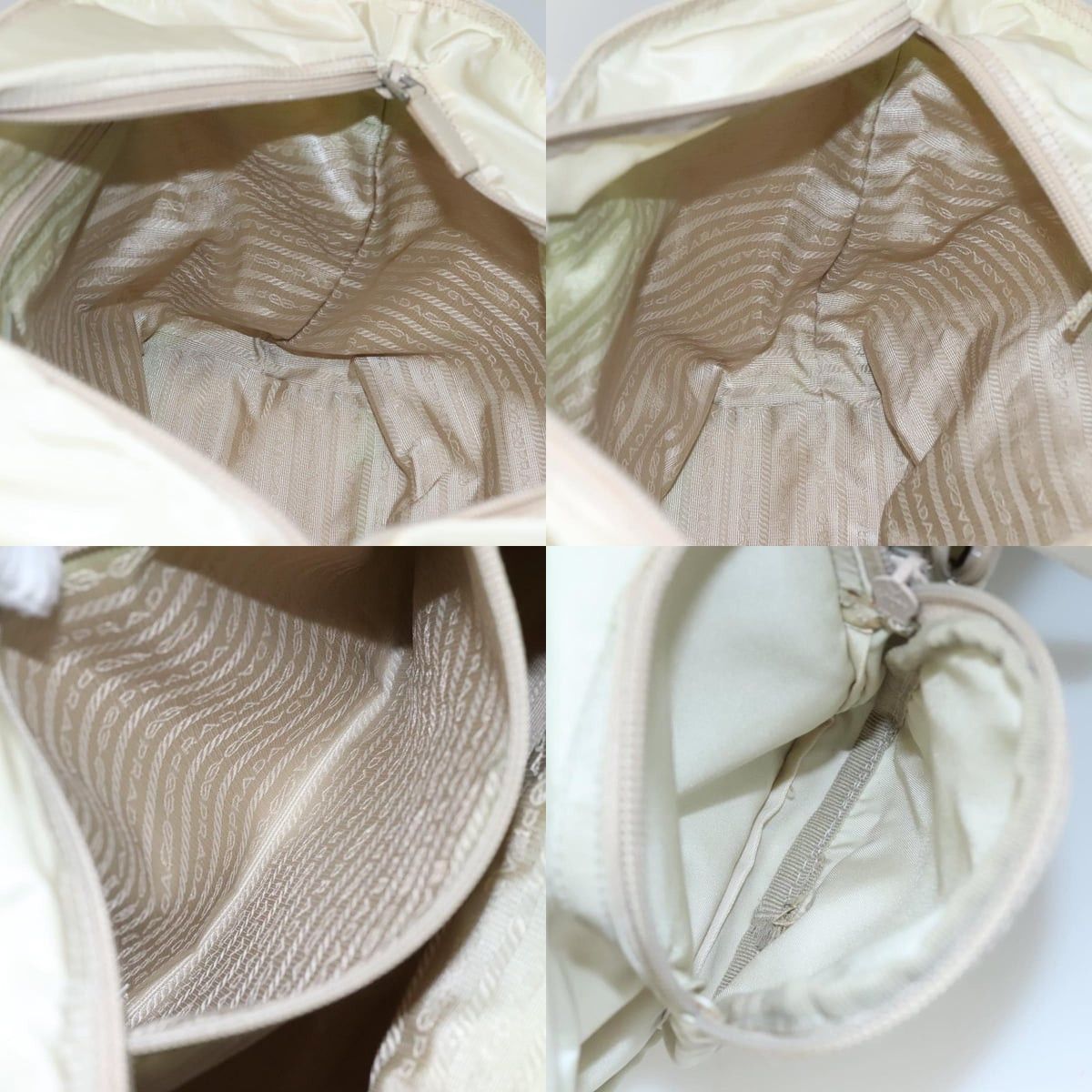 Prada PRADA Tote Bag Nylon Ivory Silver Size ONE SIZE - 12 Thumbnail