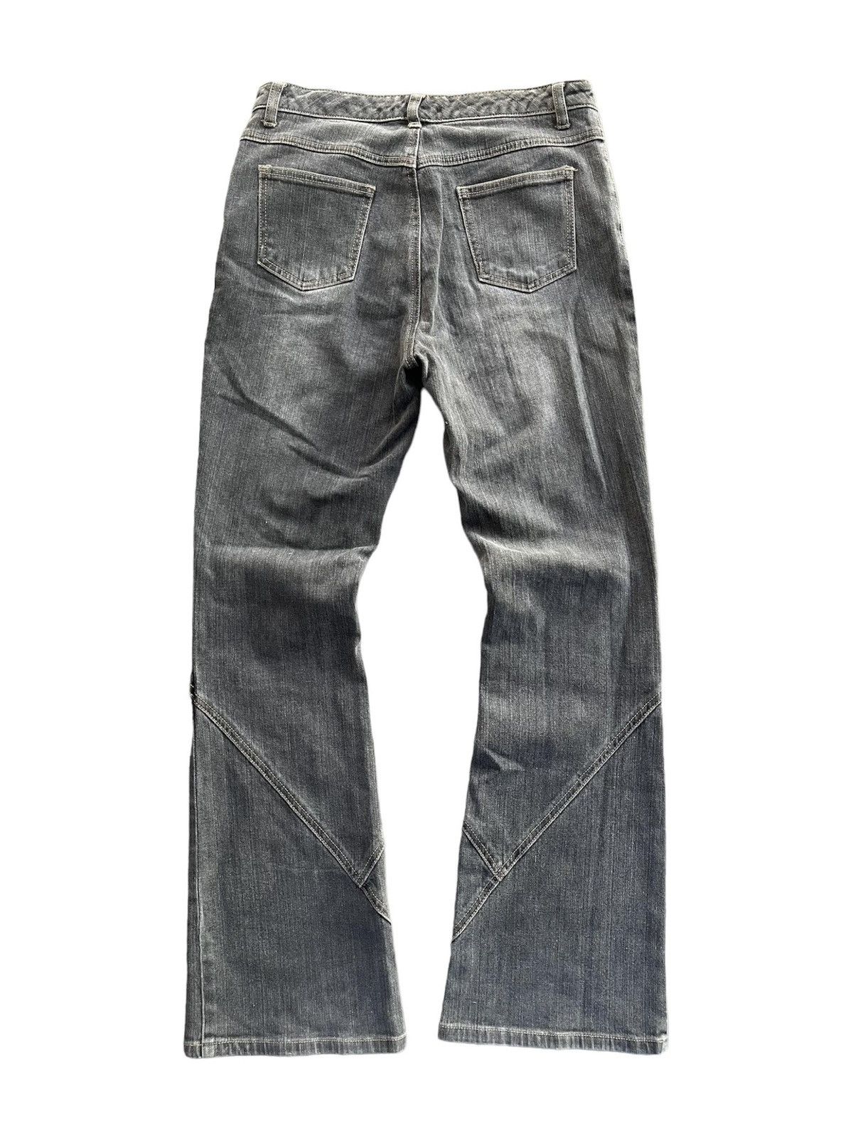 Tornado Mart Japanese Mer-Lassette Denim Flare Punk Style Boot Cut Pants Size US 29 - 2 Thumbnail