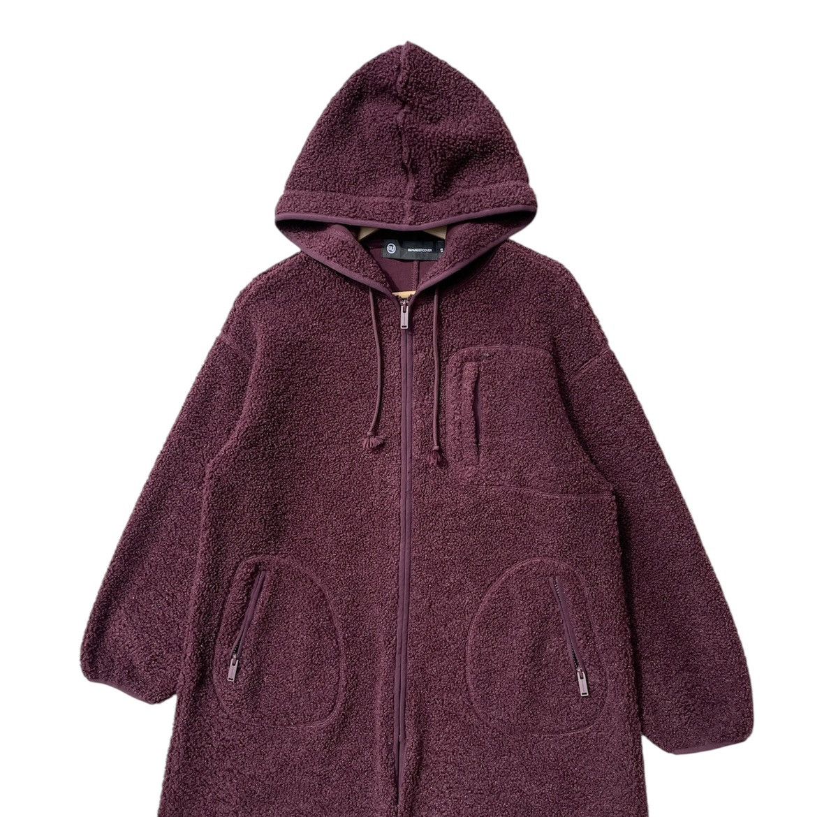 Undercover RARE🔥 Vintage Gu x Undercover Dark Maroon Long Sherpa Jacket Size US XS / EU 42 / 0 - 2 Thumbnail