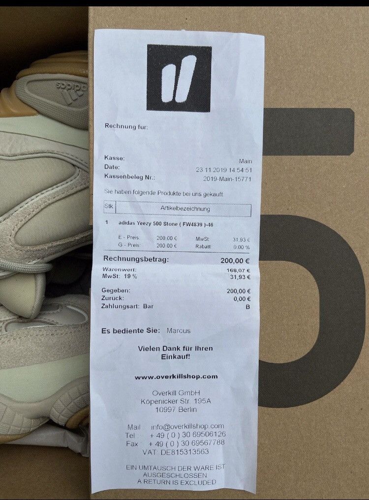 Adidas × Kanye West × Yeezy YEEZY 500 STONE / GALET Size US 11.5 / EU 44-45 - 7 Thumbnail