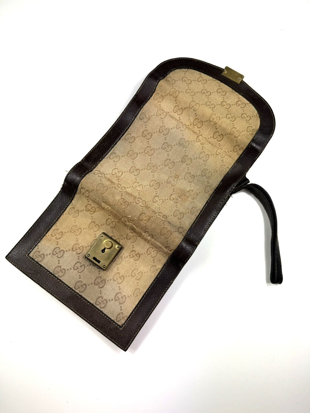 Gucci Retro Gucci GG canvas Leather monogram wallet clutch 70s Size ONE SIZE - 5 Thumbnail