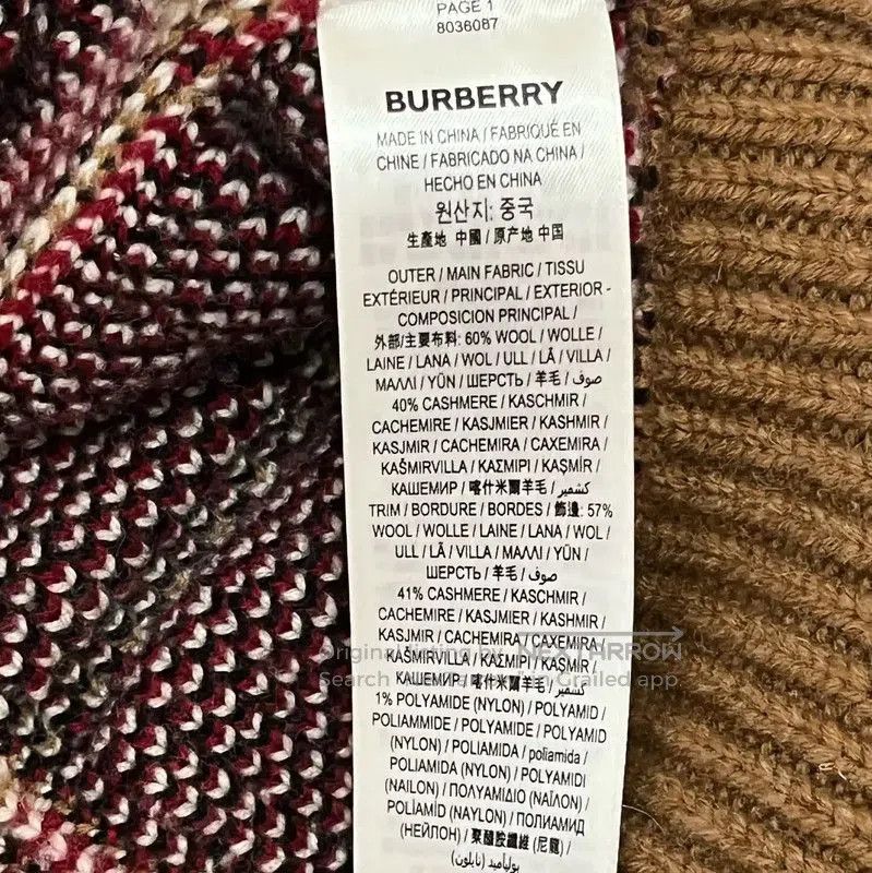 Burberry Burberry Men's Yellow Wool Cardigan. Size US L / EU 52-54 / 3 - 4 Thumbnail