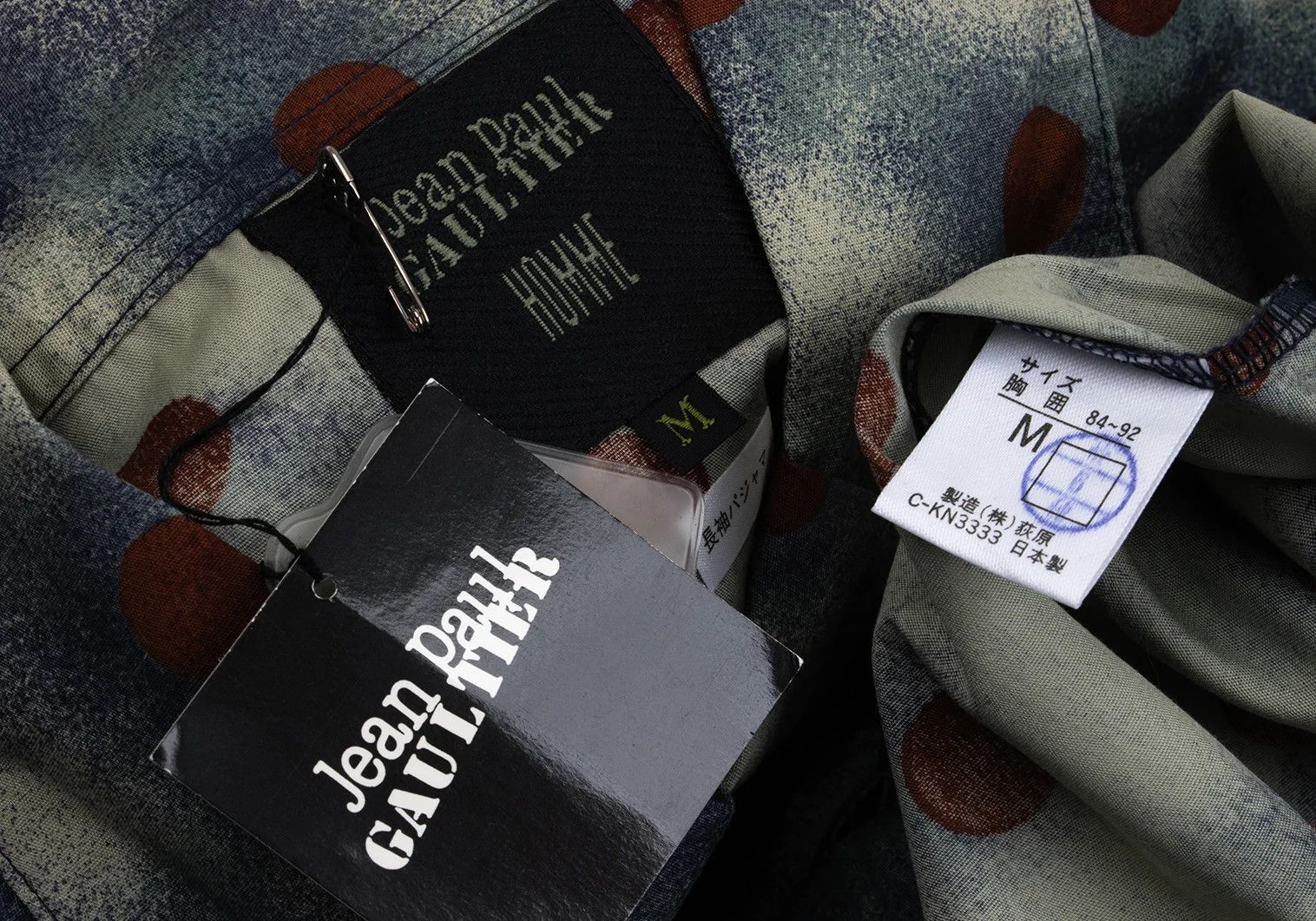 Jean Paul Gaultier Cyber Dot Print Pajama Shirt in Light Blue Tea M Size US M / EU 48-50 / 2 - 15 Thumbnail
