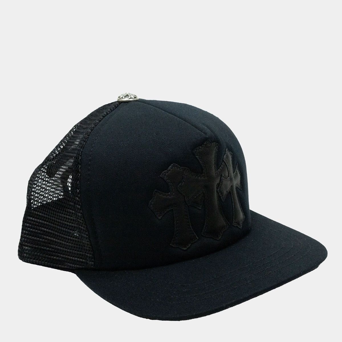 Chrome Hearts Chrome Hearts Triple Leather Cemetery Cross Trucker Hat Size ONE SIZE - 2 Thumbnail