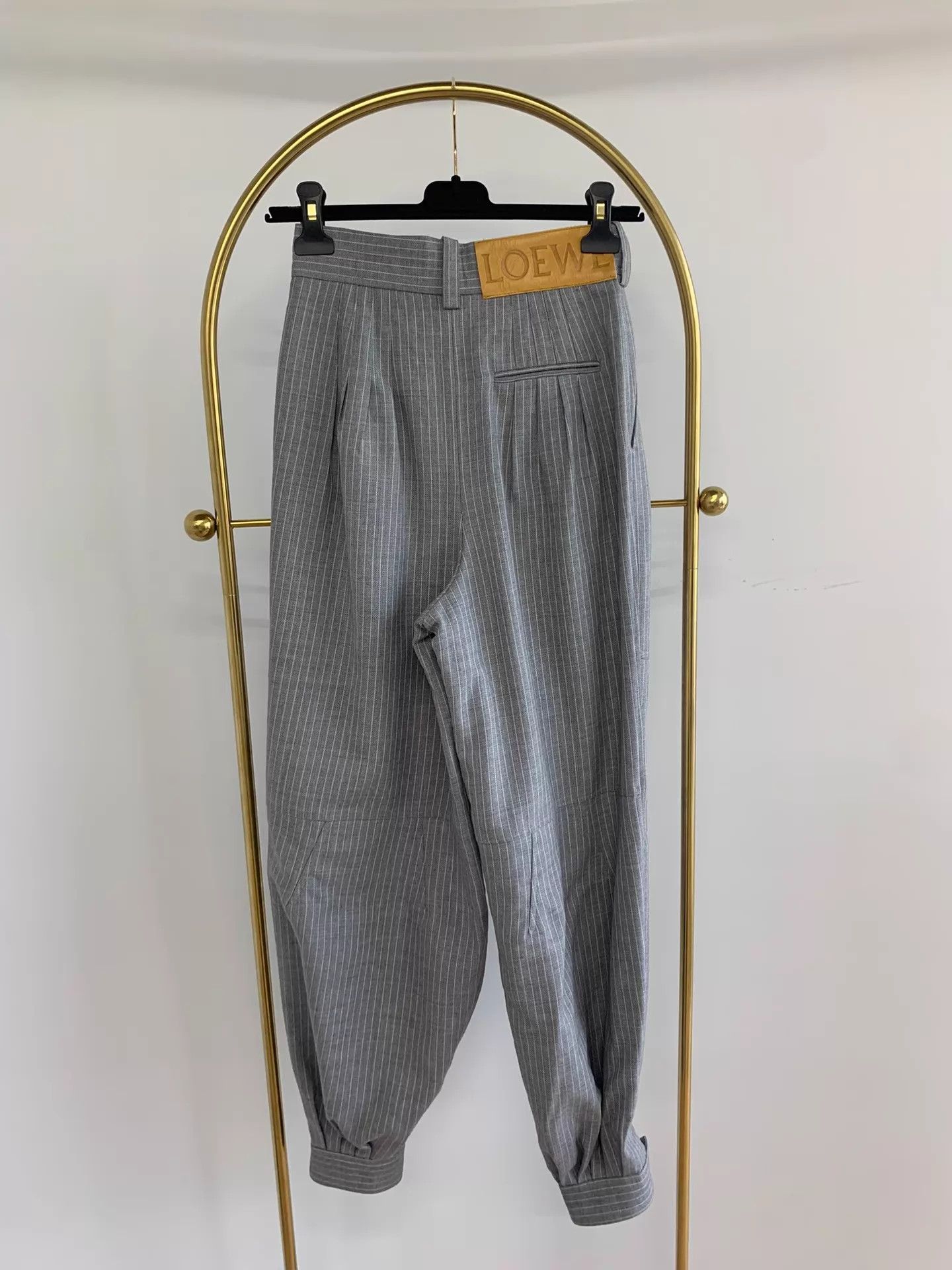 Loewe Loewe Gray Vertical Stripe Cuffed Pants 32 New Size 24" / US 00 / IT 34 - 3 Thumbnail