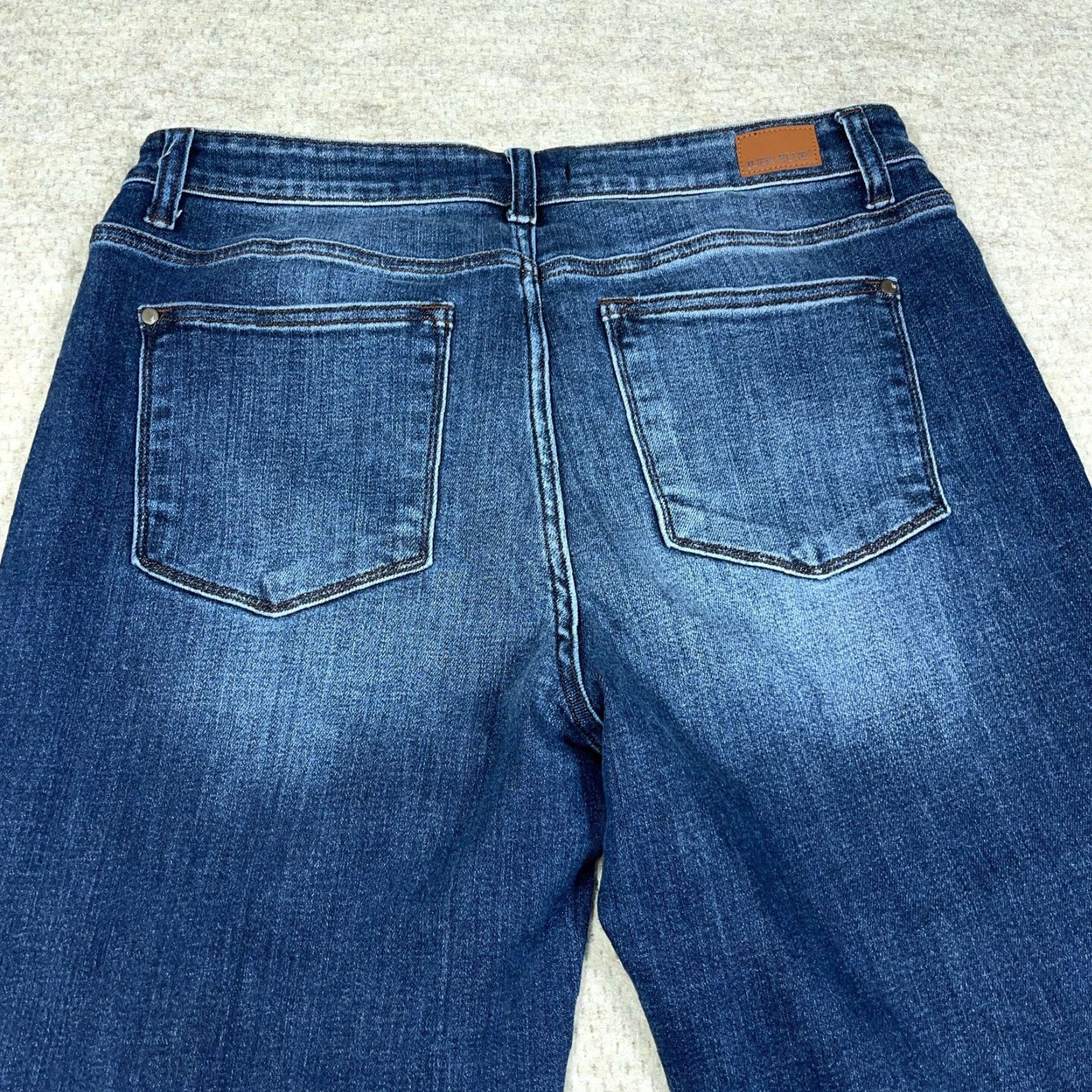 Vintage Judy Blue Jeans Women 15 32 Slim Fit Straight Leg Dark Wash High Rise Faded Size 24" / US 00 / IT 34 - 5 Thumbnail