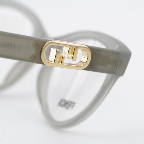 Fendi Fendi FE50066I 095 Eyeglasses Grey 53mm Cat Eye Frame Size ONE SIZE - 9 Thumbnail
