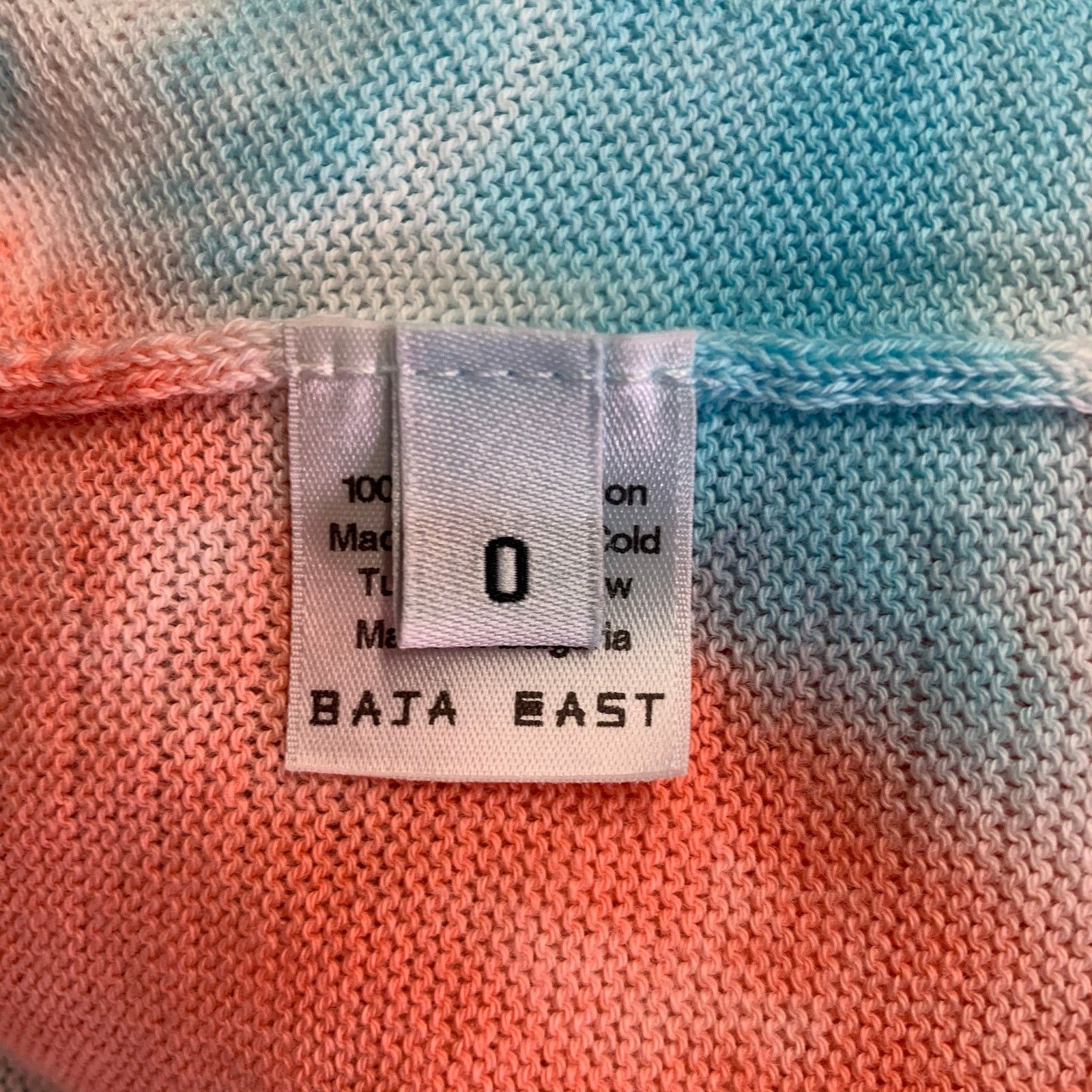 Baja East XS Pink Blue Tie Dye Pima Cotton Open Front Cardigan Size US XS / EU 42 / 0 - 5 Thumbnail