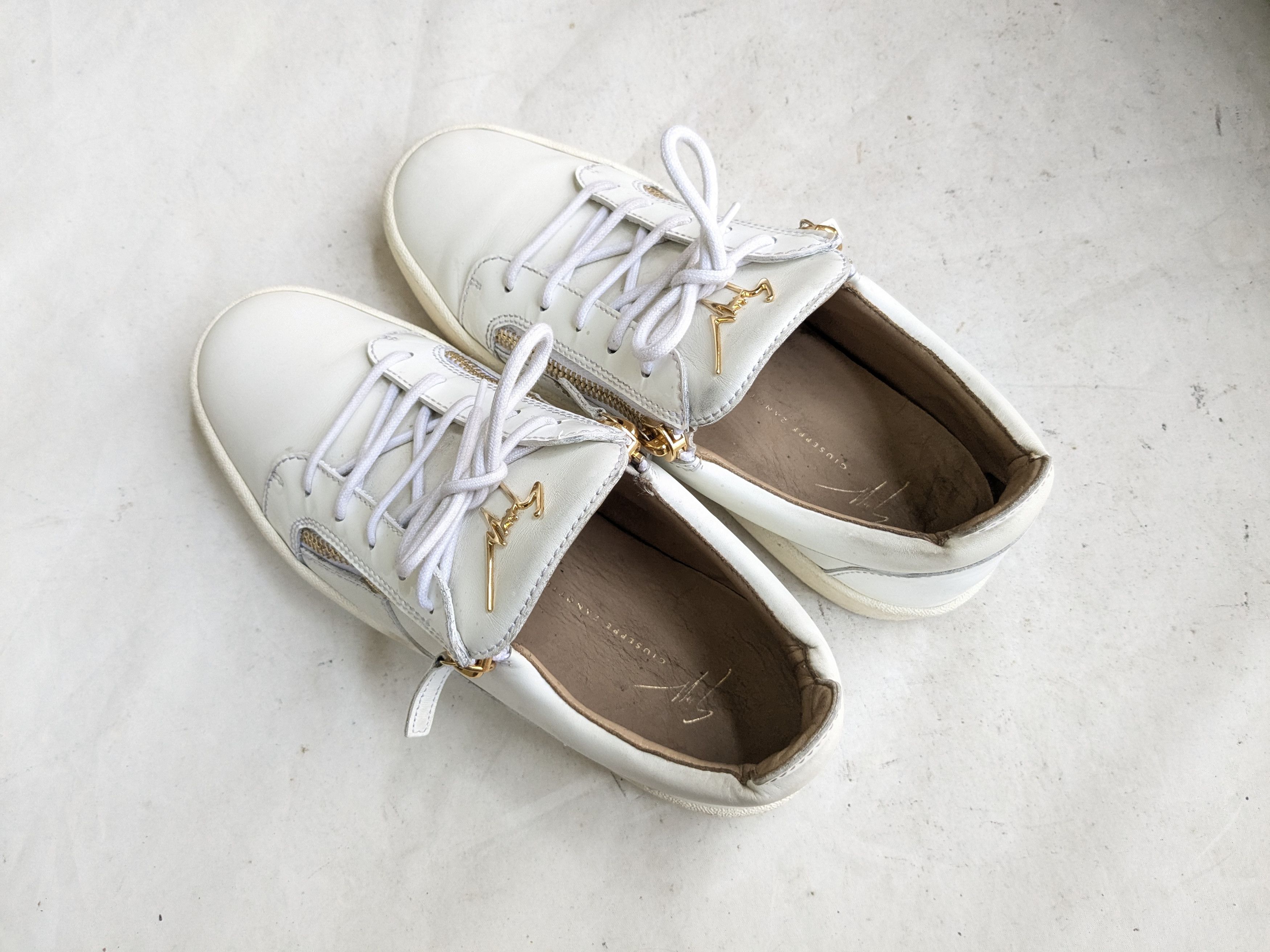 Giuseppe Zanotti Giuseppe Zanotti Sneakers White 10 43 Low Tops Leather Size US 10 / EU 43 - 8 Thumbnail