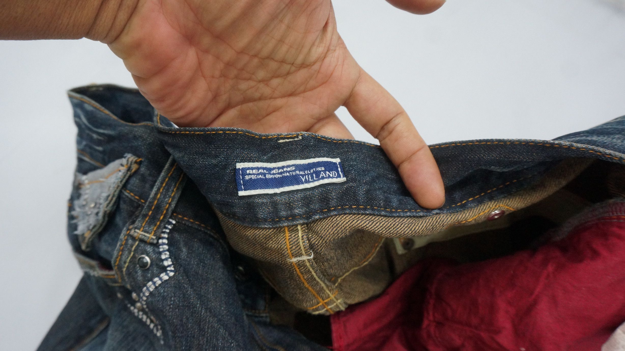 Japanese Brand Vintage Japan Villand Clawmark Whisker Jeans Size US 34 / EU 50 - 7 Thumbnail