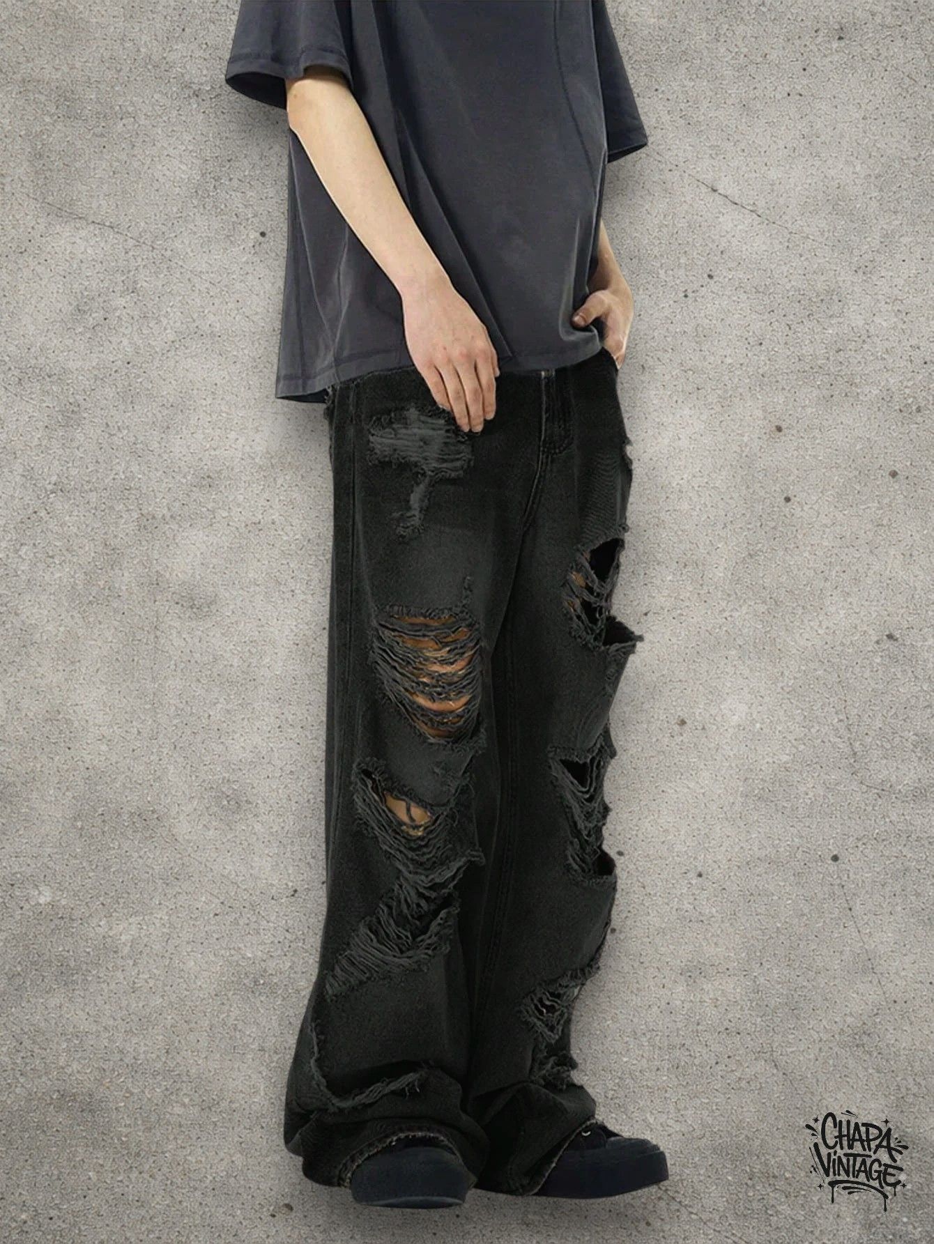 Japanese Brand Distressed opium jeans Size US 32 / EU 48 - 3 Thumbnail