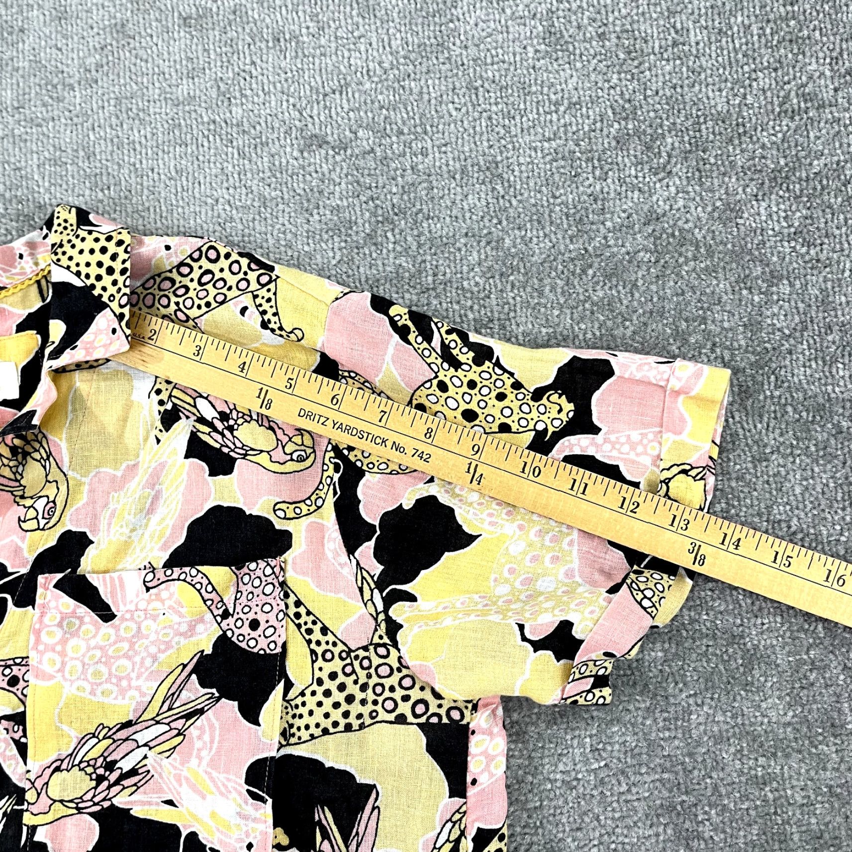 Vintage VINTAGE Maeve Women's Shirt Small Cheetah Animal Print Linen Casual Summer Beach Surf 90s Mens Size S / US 4 / IT 40 - 6 Thumbnail