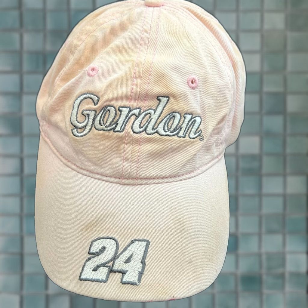 Vintage Jeff Gordon 24 NASCAR Womens Nice Distressed Chase Tag Pink Adjustable Baseball Cap Size ONE SIZE - 1 Thumbnail