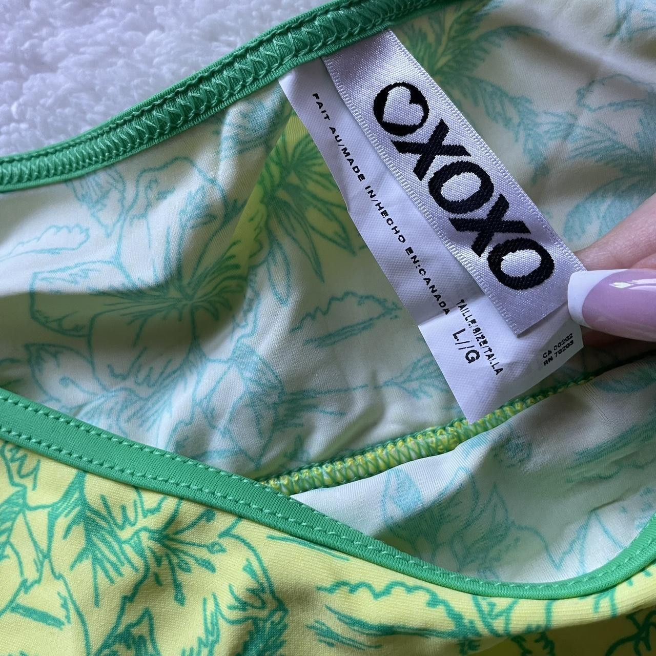 XOXO XOXO Green Mini Swim Skirt Size Large Size 31" - 7 Thumbnail