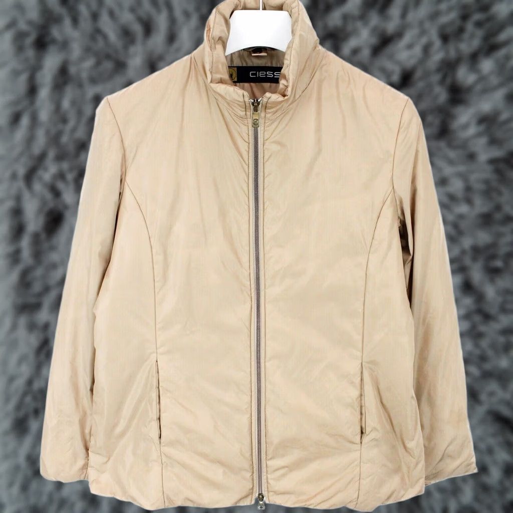 Vintage CIESSE Jacket Women's LARGE Light Padded Water Resistant Beige Size L / US 10 / IT 46 - 1 Thumbnail