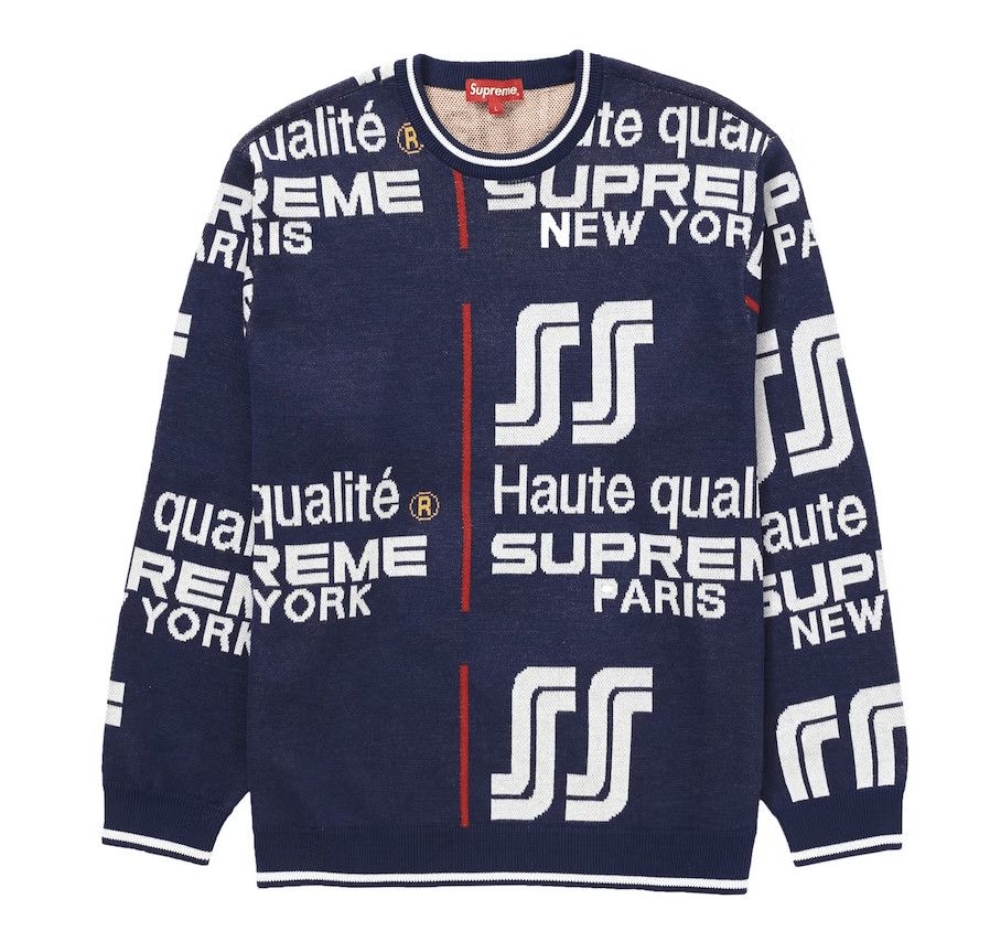 Supreme Supreme Target Sweater Navy | Grailed