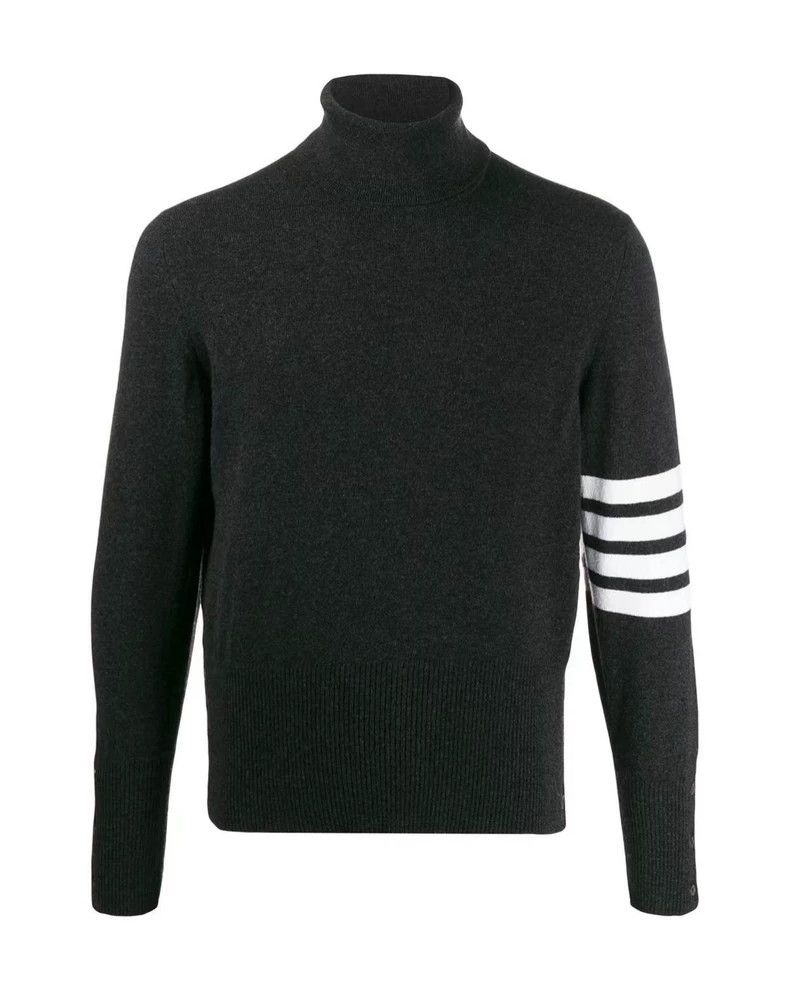 Thom Browne Classic Dark Grey Cashmere Sweater-dmc