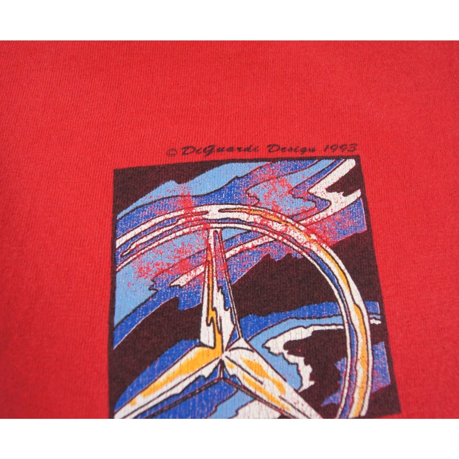 Jerzees Vintage Mercedes Car T-Shirt Men 2XL Red Short Sleeve Auto Logo Classic Automobile All Seasons Size US XXL / EU 58 / 5 - 6 Thumbnail
