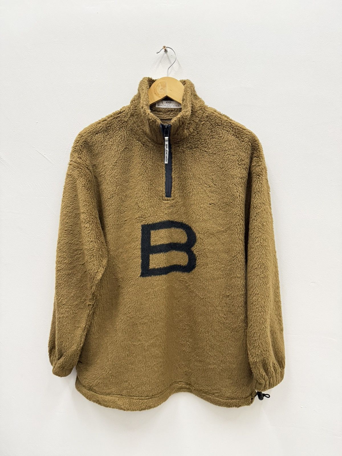 Balenciaga Vintage Balenciaga Golf B Logo Half Zipper Fleece Jacket Size US M / EU 48-50 / 2 - 1 Thumbnail