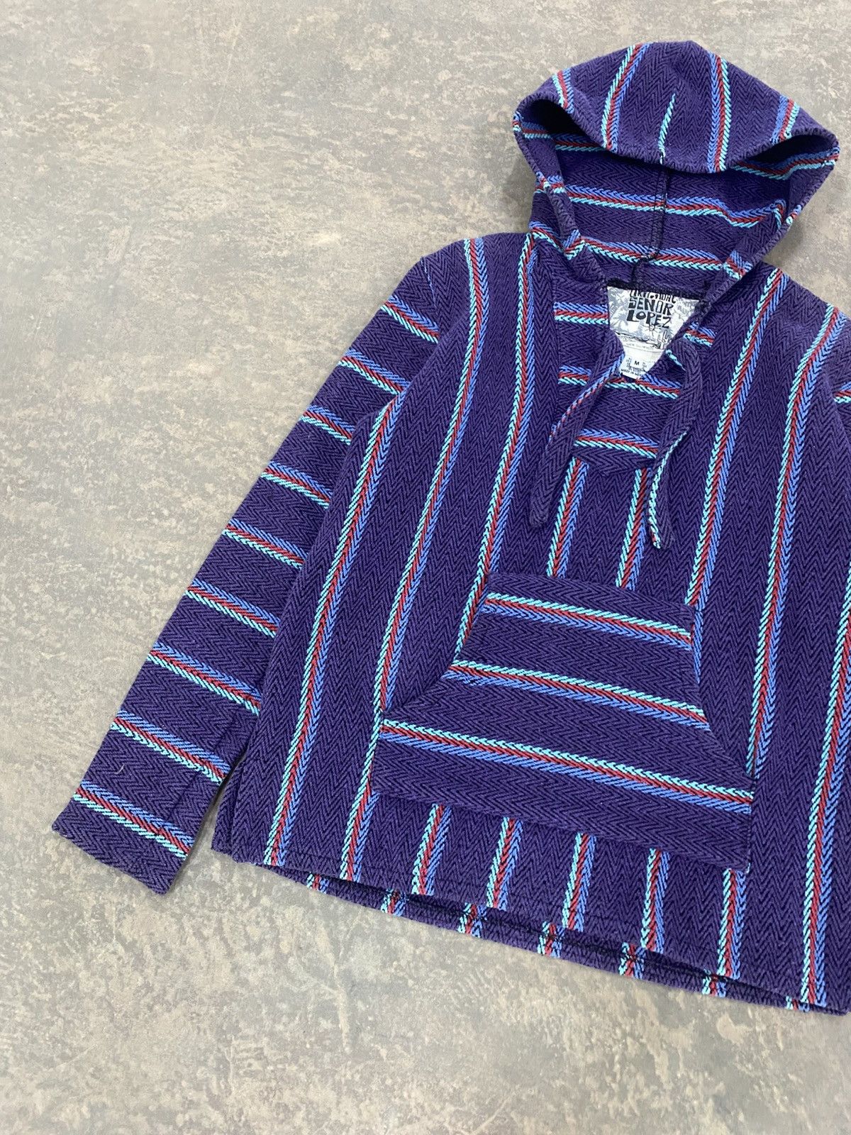 Vintage VINTAGE BAJA MEXICAN HOODIE HEAVY KNIT 90s Size M / US 6-8 / IT 42-44 - 4 Thumbnail