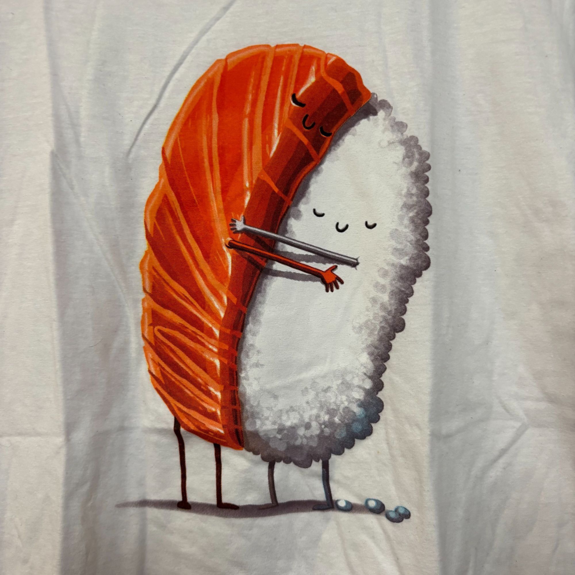 Threadless Threadless Sushi Hug Kawaii Graphic Design T-Shirt Small Size US S / EU 44-46 / 1 - 2 Thumbnail