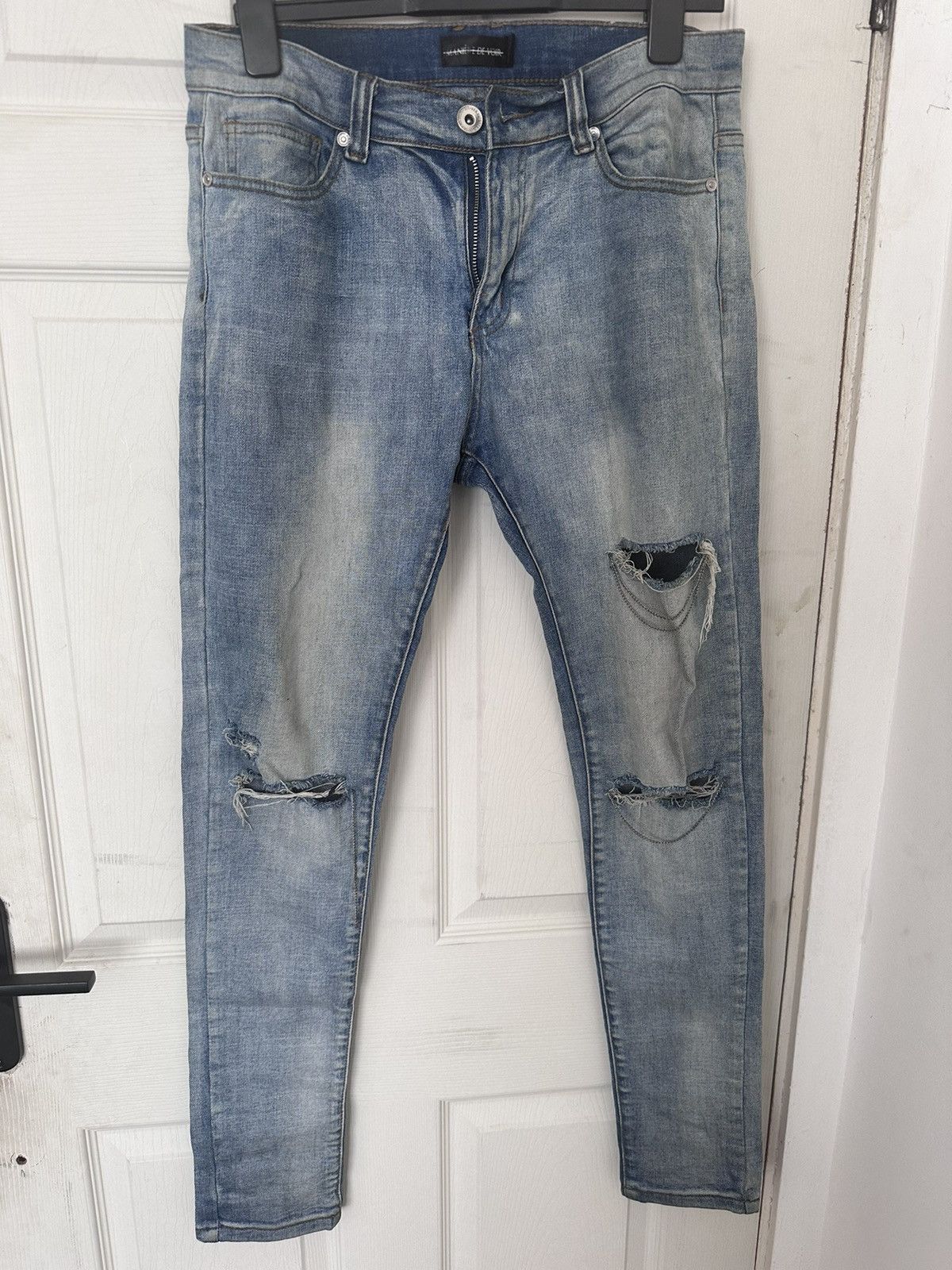 Maniere De Vior Maniere De Voir Distressed Denim | Grailed