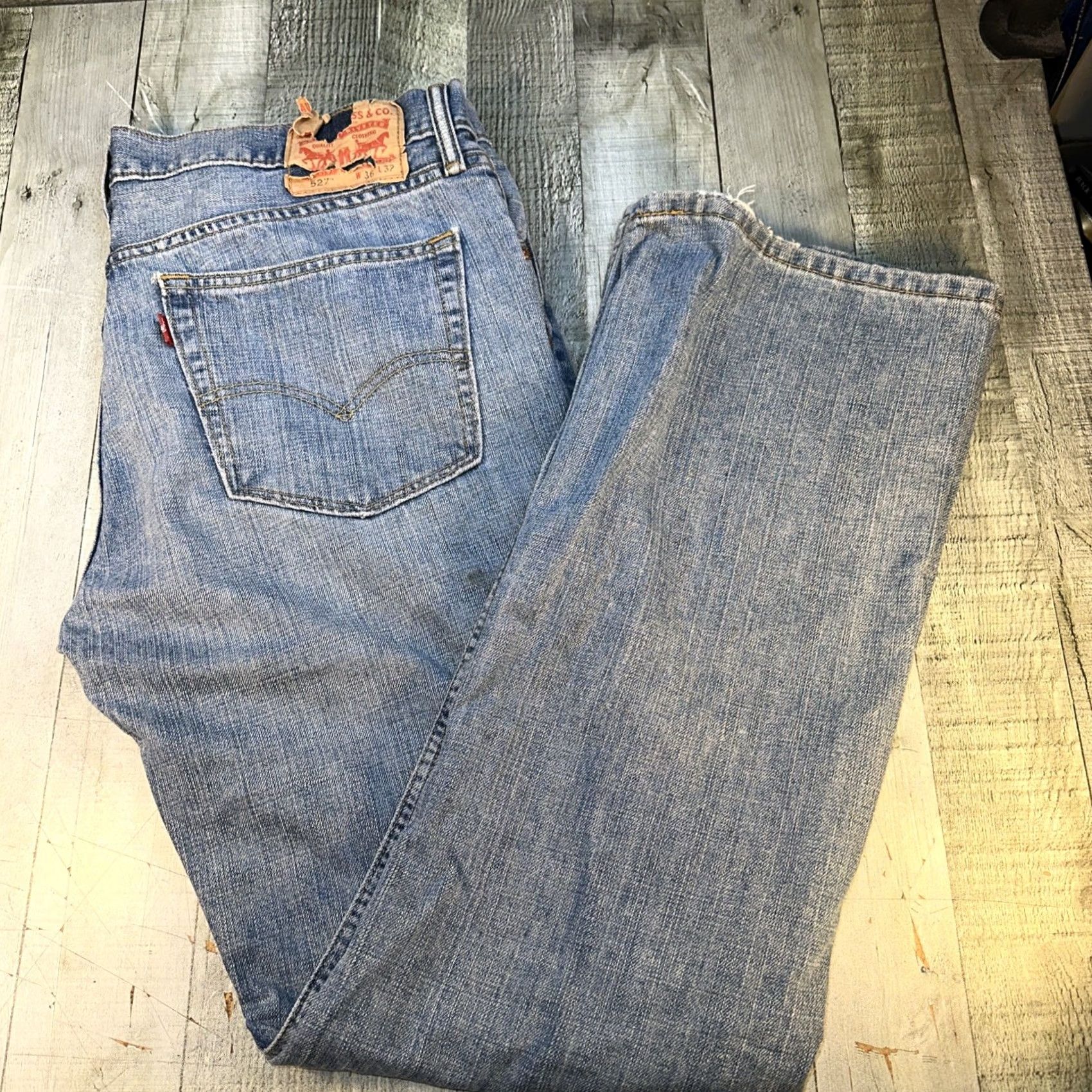 Levi's Levi's 527 Slim Boot Cut Jeans Mens 36x32 Blue Denim Regular Zip Button Size US 36 / EU 52 - 5 Thumbnail