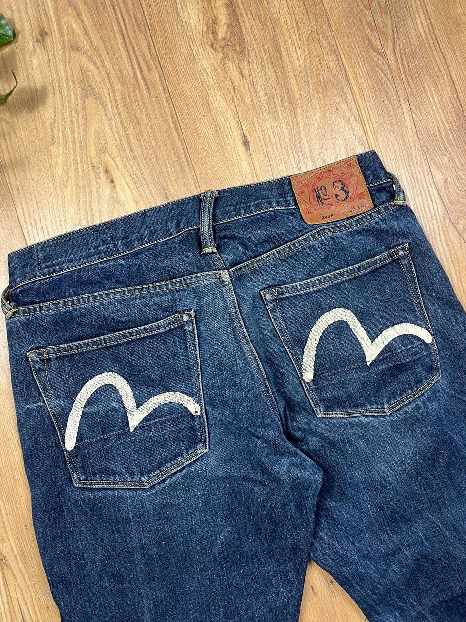 Evisu 00’s EVISU WHITE SEAGULL DAICOCK BAGGY DENIM JEANS RARE Y2K Size US 32 / EU 48 - 2 Thumbnail