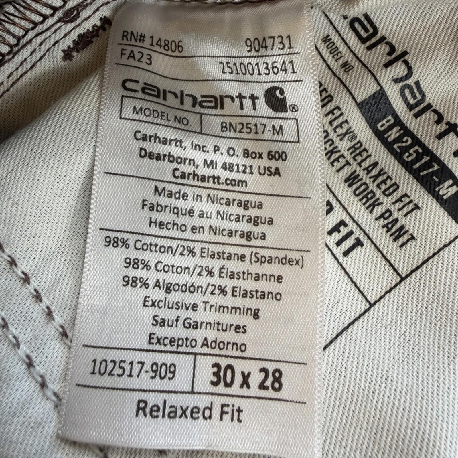 Carhartt Carhartt Rugged Flex Relaxed Fit Canvas Pants Brown 30x28 Size US 30 / EU 46 - 6 Thumbnail