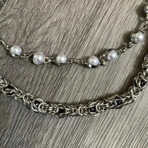 Japanese Brand 2 Layer Natural Echo Pearled Wallet Chain Size ONE SIZE - 5 Thumbnail