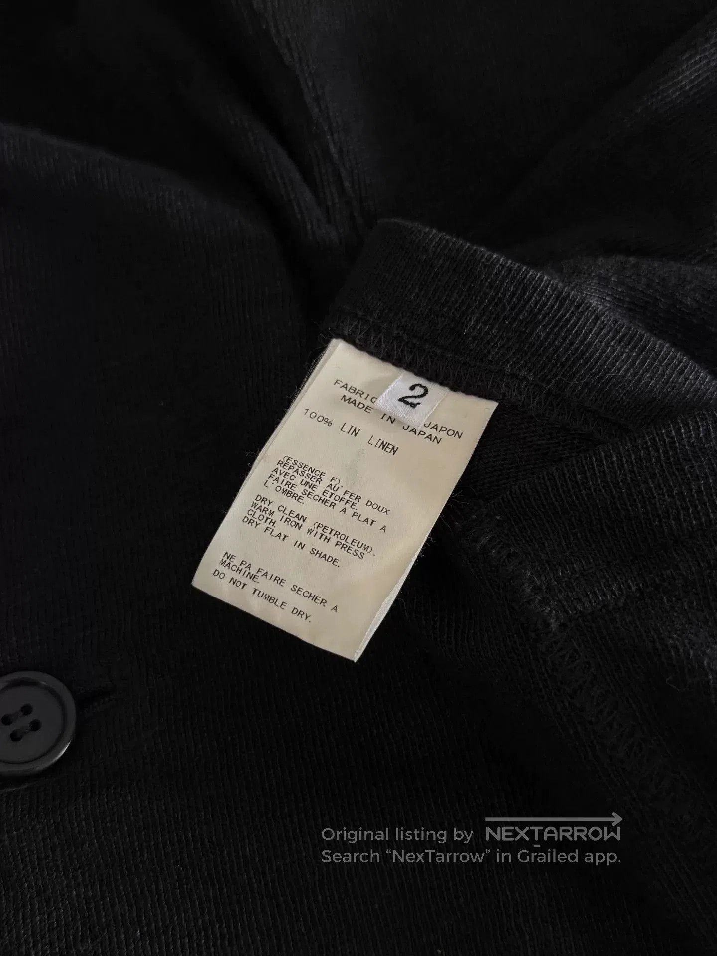 Yohji Yamamoto Yohji Yamamoto Black Linen Suit Jacket. Size US XL / EU 56 / 4 - 7 Thumbnail