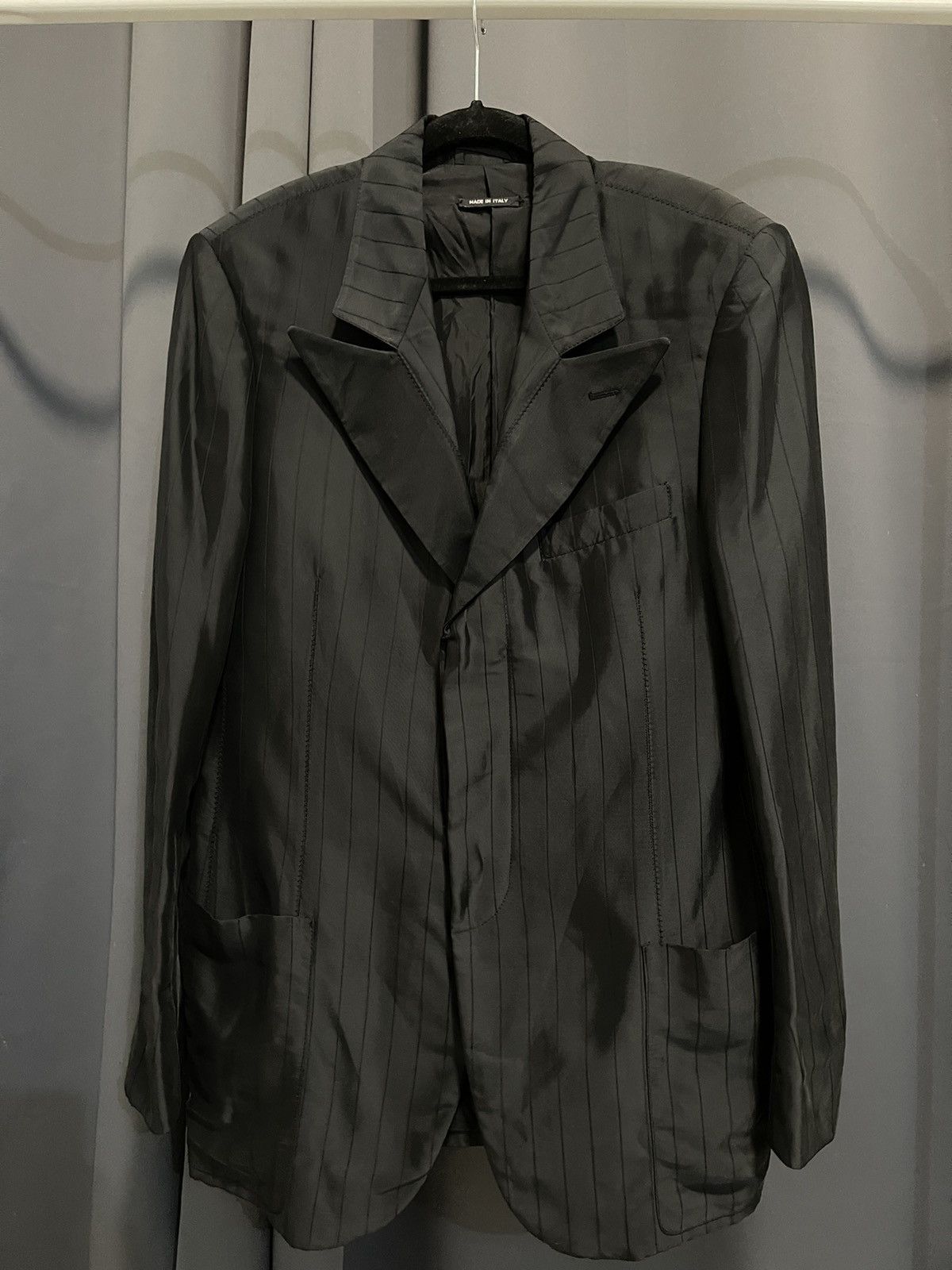 Giorgio Armani (SOLD)Giorgio Armani “Borgo 21” Black Pinstripe Blazer Size US M / EU 48-50 / 2 - 1 Thumbnail