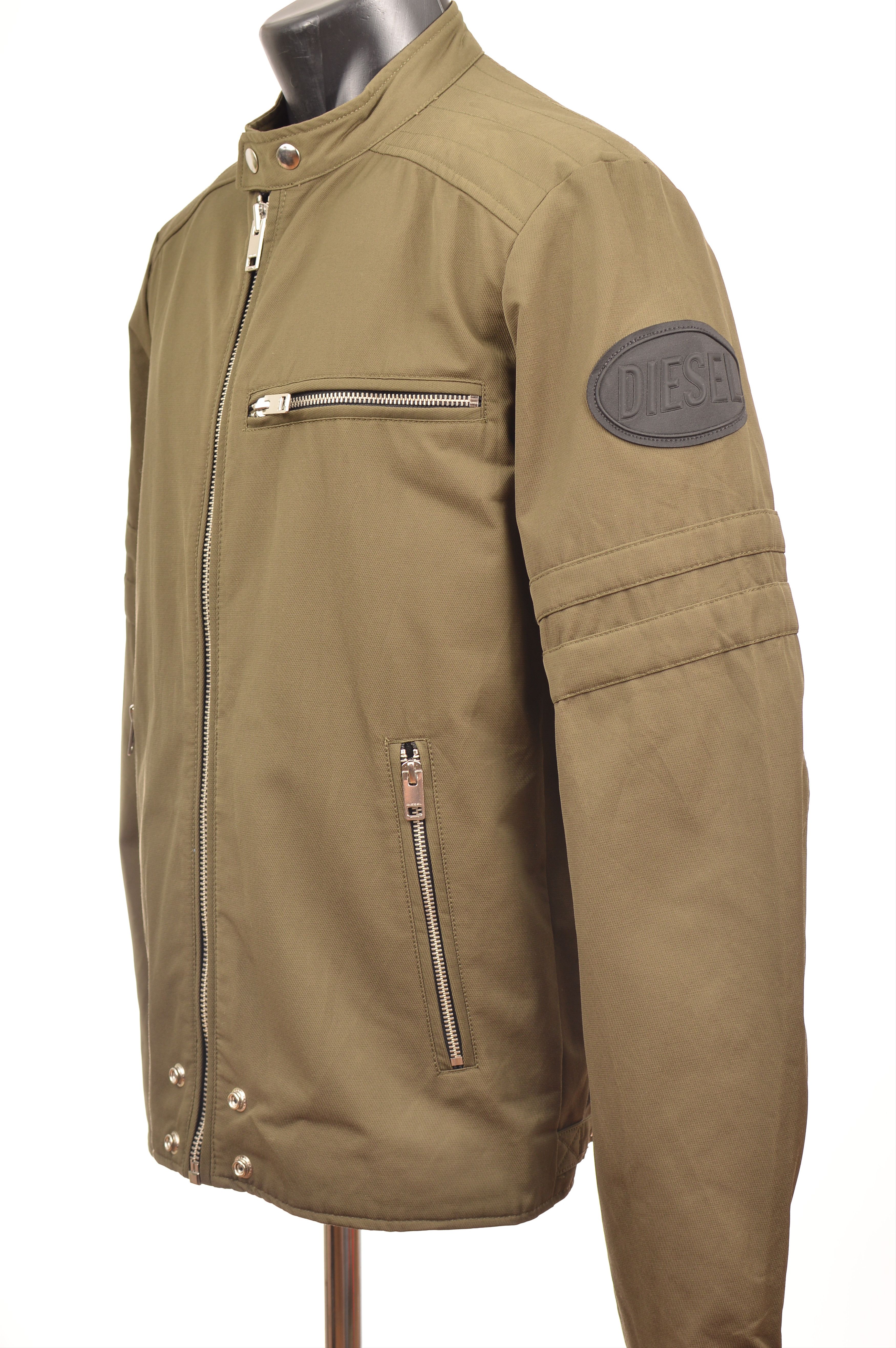 Diesel Diesel J-Glory Green Full-Zip Biker Jacket Size US L / EU 52-54 / 3 - 3 Thumbnail